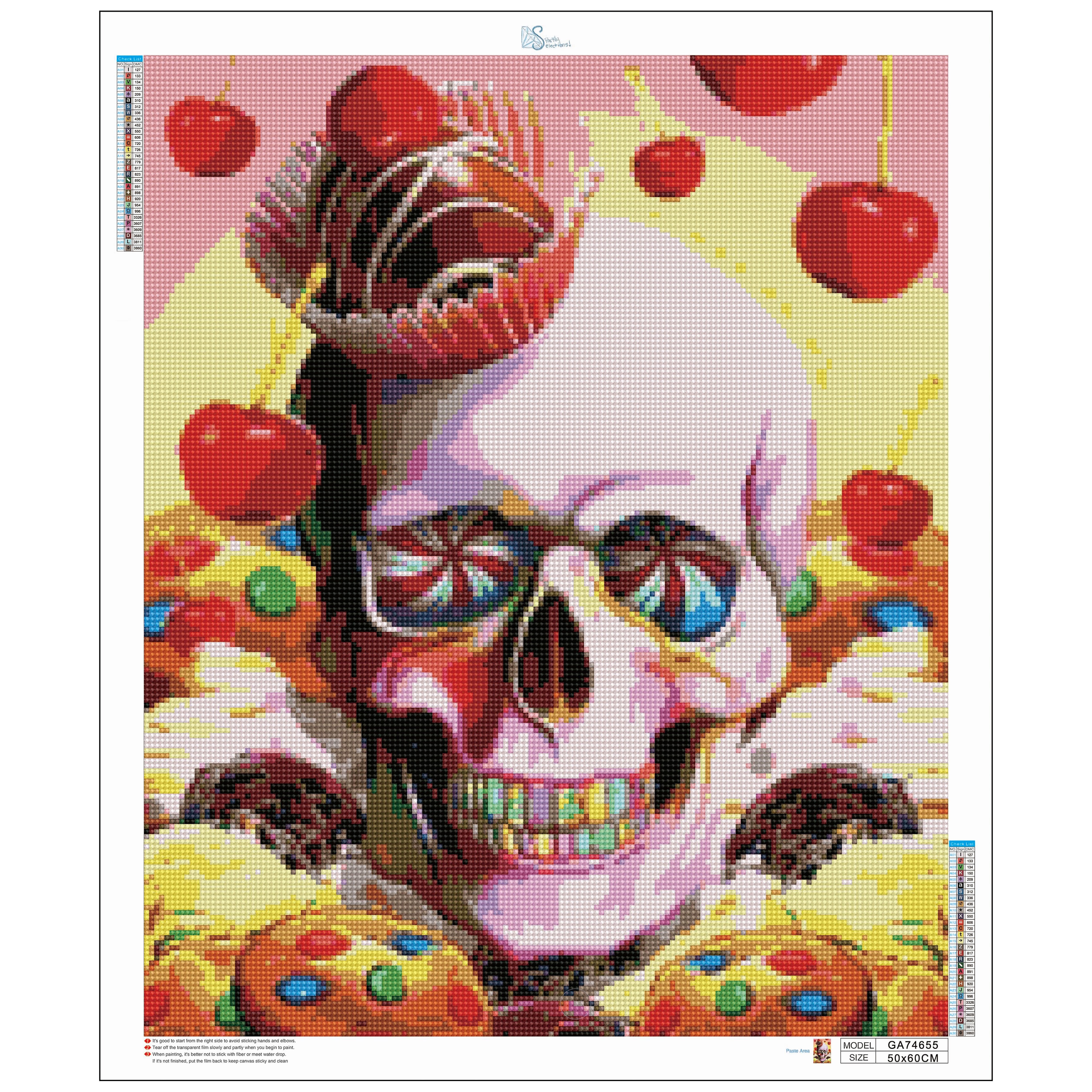 Sparkly Selections Candy Skull Diamond Painting Kit, Round Diamonds