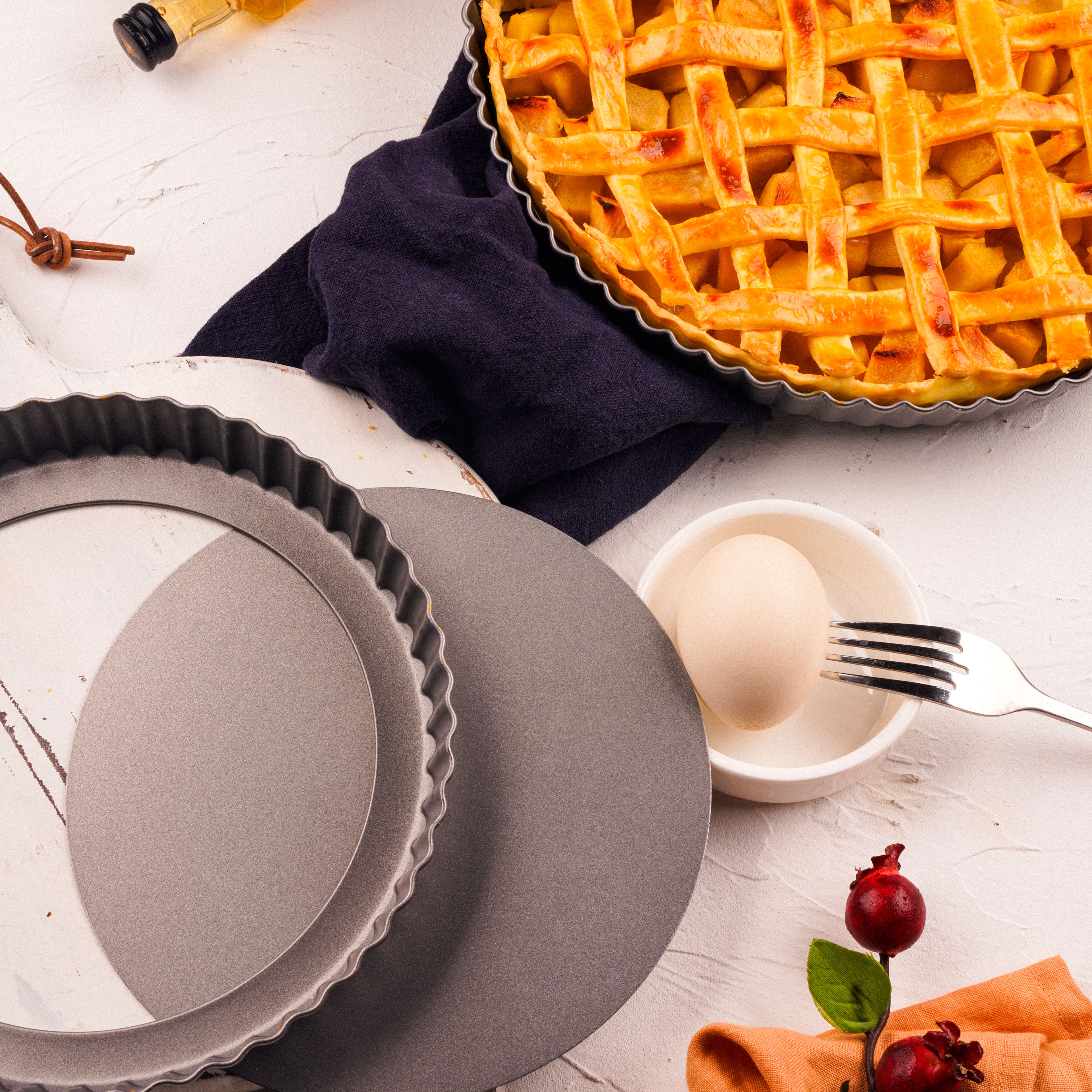 6 Packs: 3 ct. (18 total) Non-Stick Quiche & Tart Pan Set by Celebrate It®