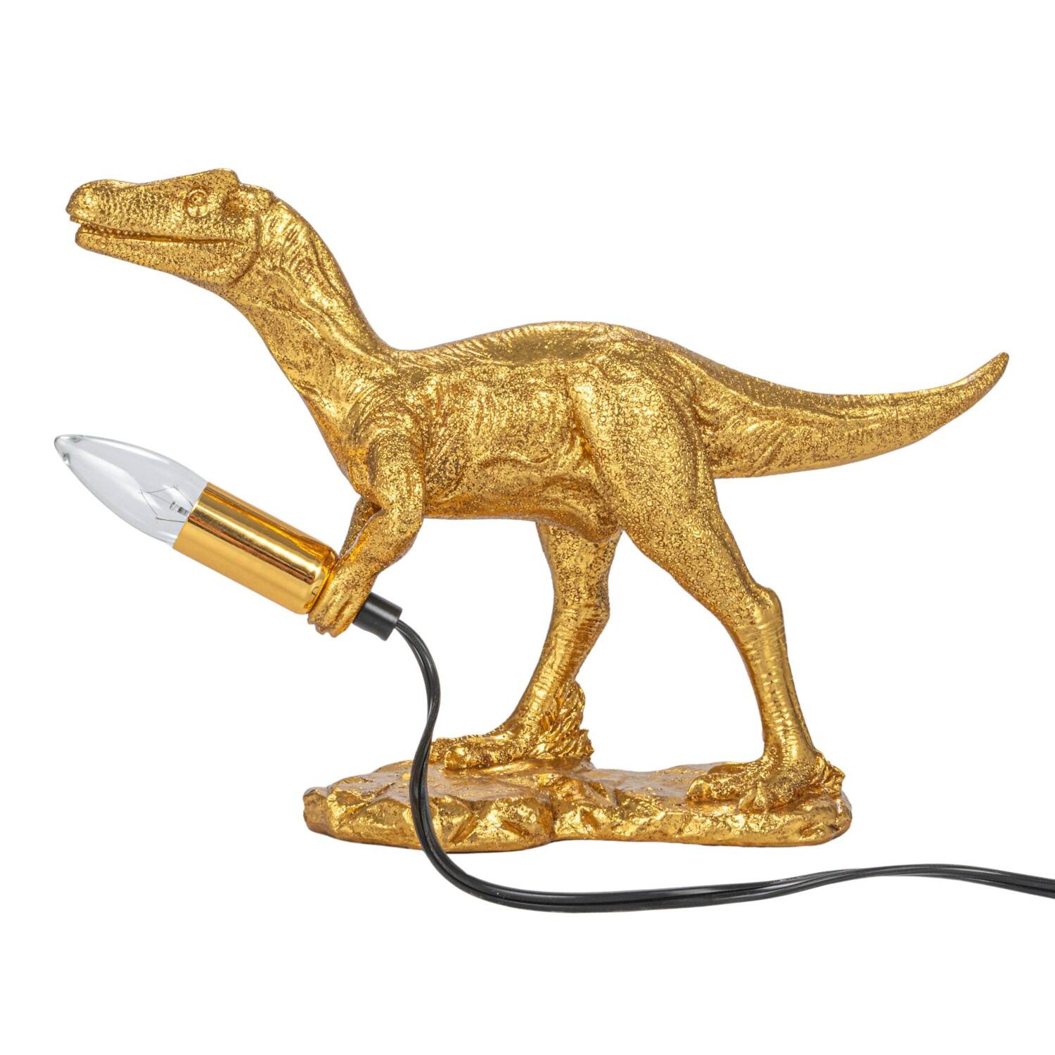 Hello Honey® 15.4" Gold Colored Dinosaur Table Lamp