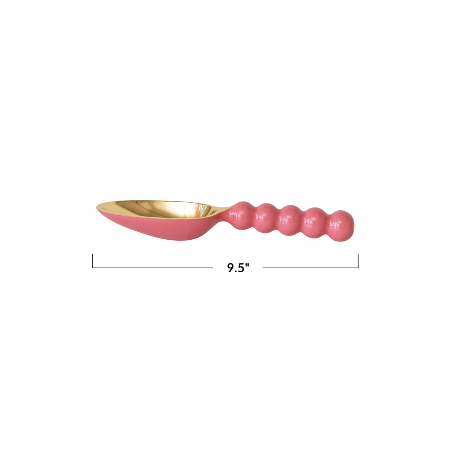 Hello Honey&#xAE; 9.5&#x22; Pink &#x26; Gold Enameled Aluminum Kitchen Scoop