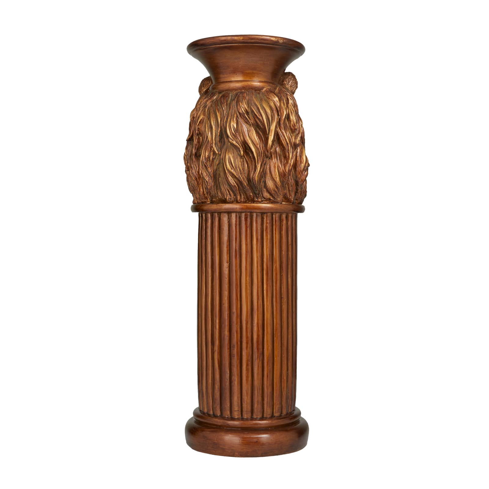 Bronze Polystone Traditional Pedestal Table, 25" x 8" x 9"