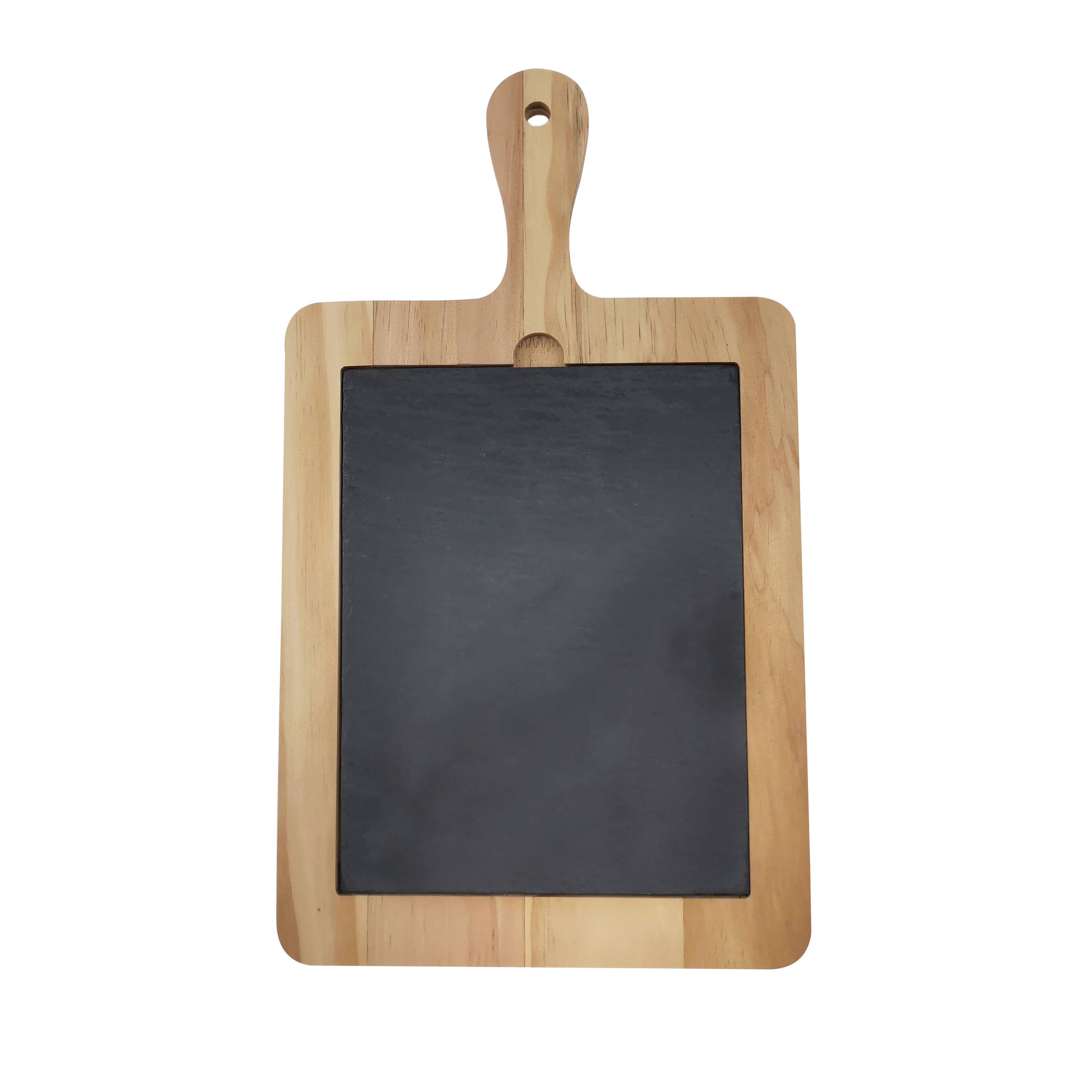 6 Pack: 14" Pinewood & Slate Cutting Board with Removable Insert by Make Market®