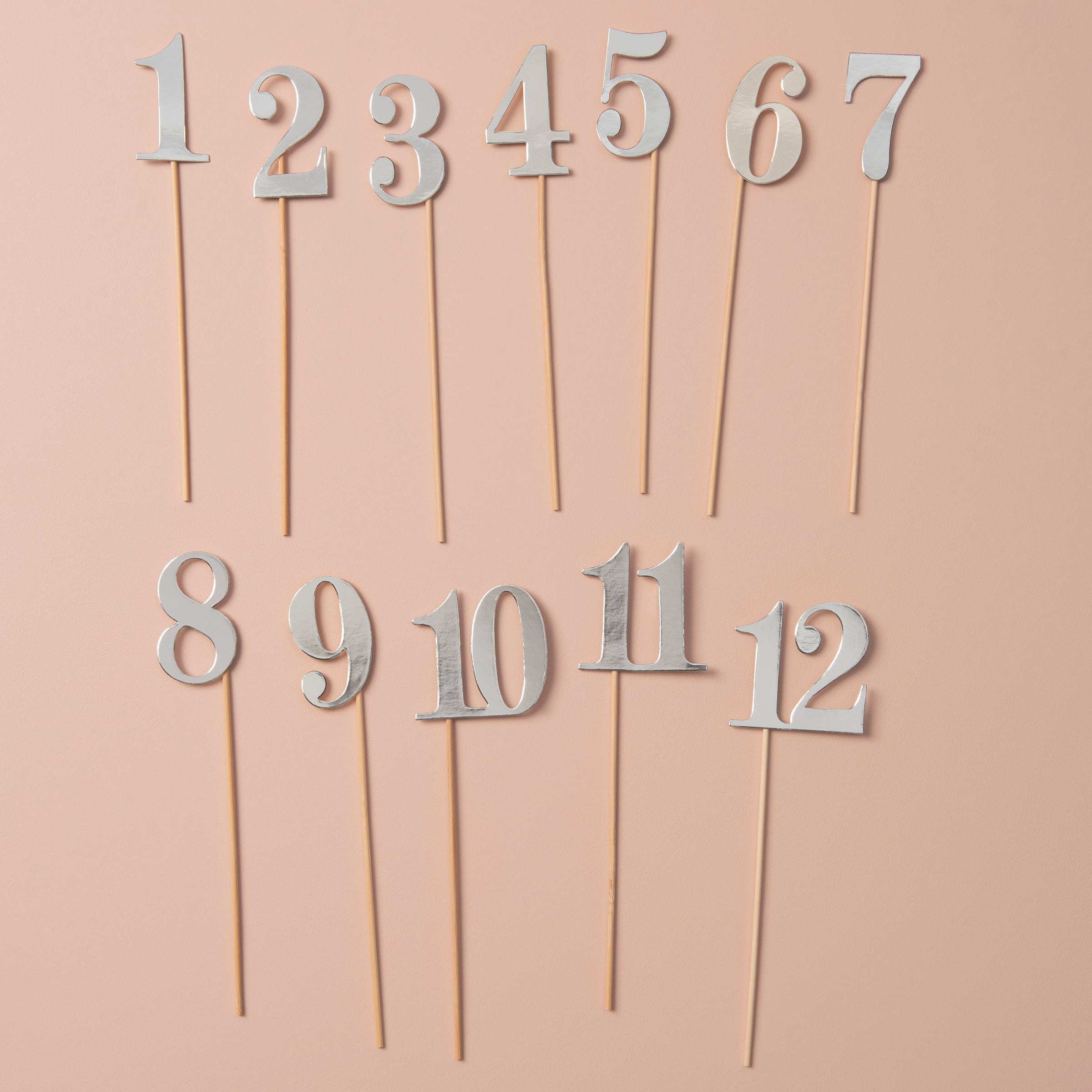 1-12 Silver Table Numbers by Celebrate It&#x2122;