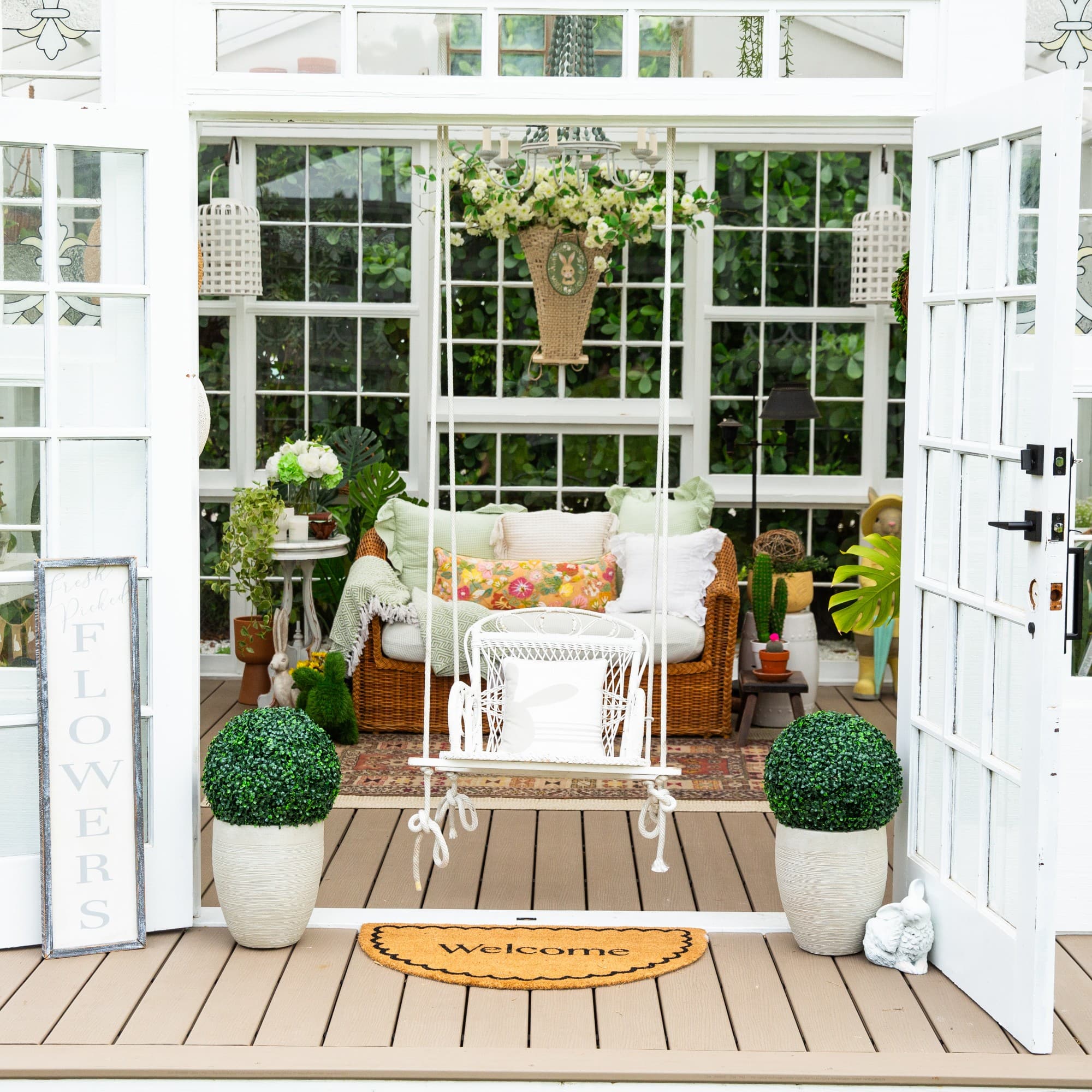 12in. UV Resistant Artificial Boxwood Ball (Indoor/Outdoor) - Set of 2