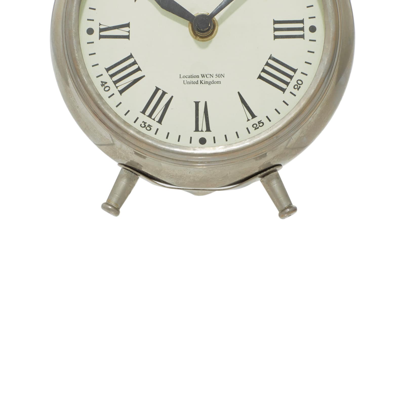 6&#x22; Silver Stainless Steel &#x26; Aluminum Round Clock