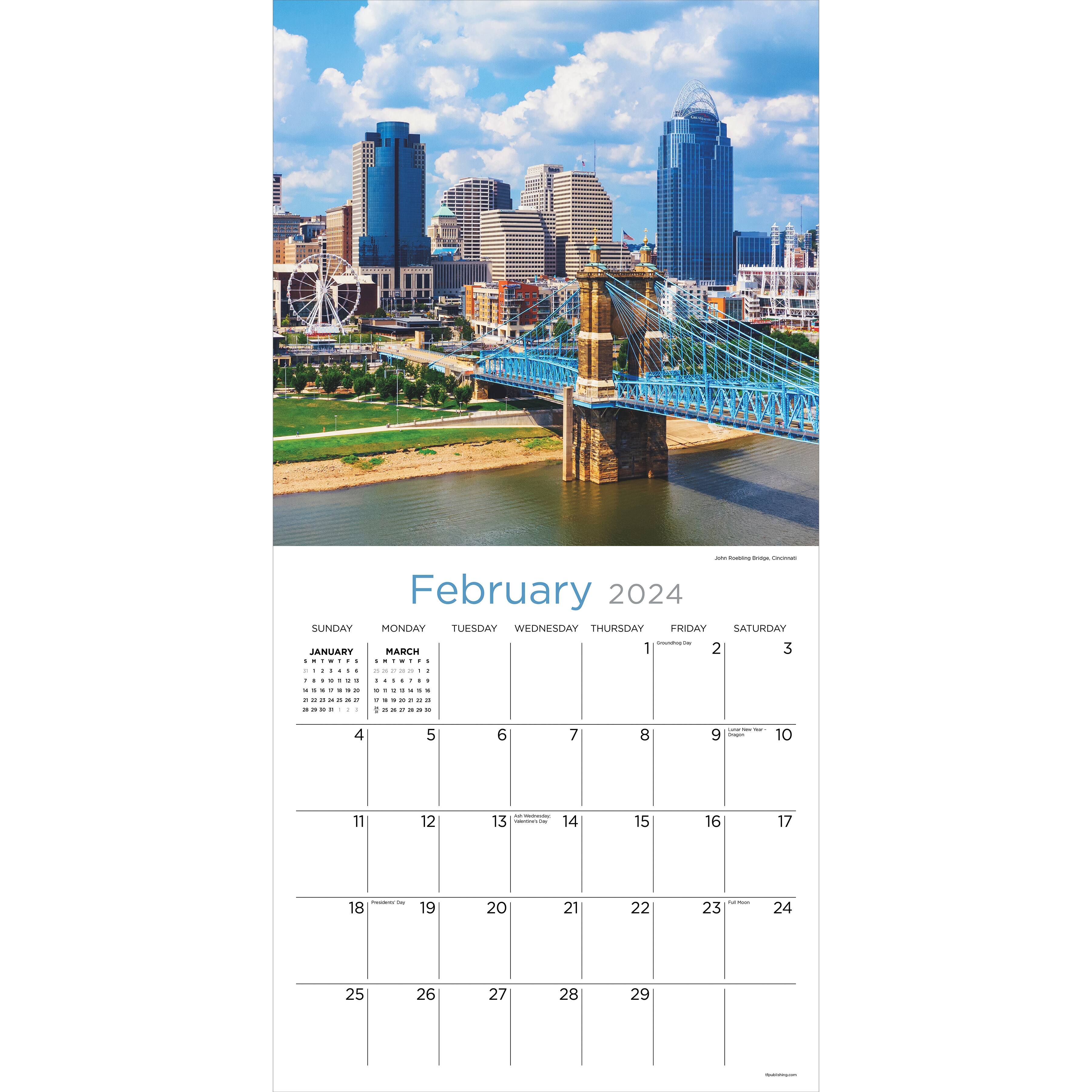 TF Publishing Ohio Wall Calendar