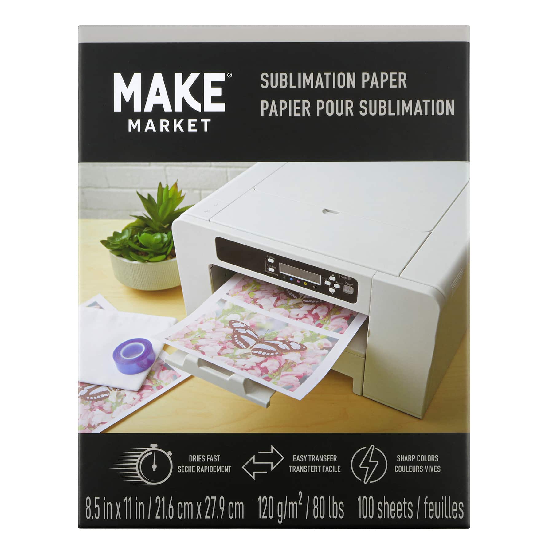 100 feuilles de papier de sublimation True Pix - polyester
