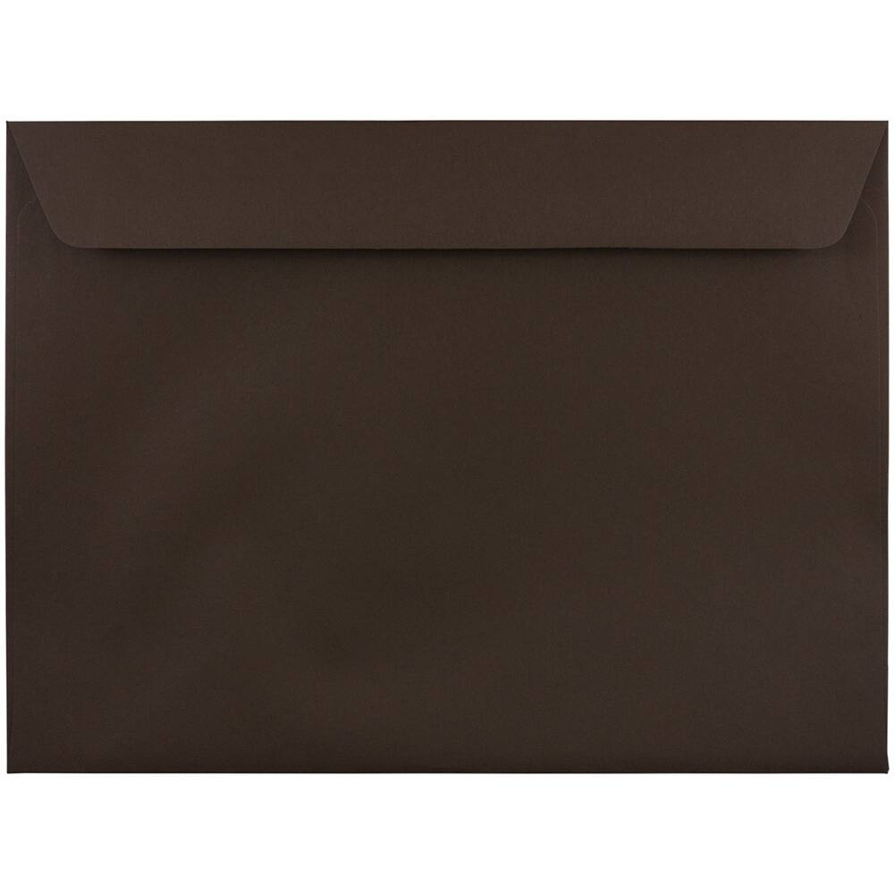 JAM Paper 9.5x12.62 Chocolate Brown Premium Booklet Envelopes 50ct.
