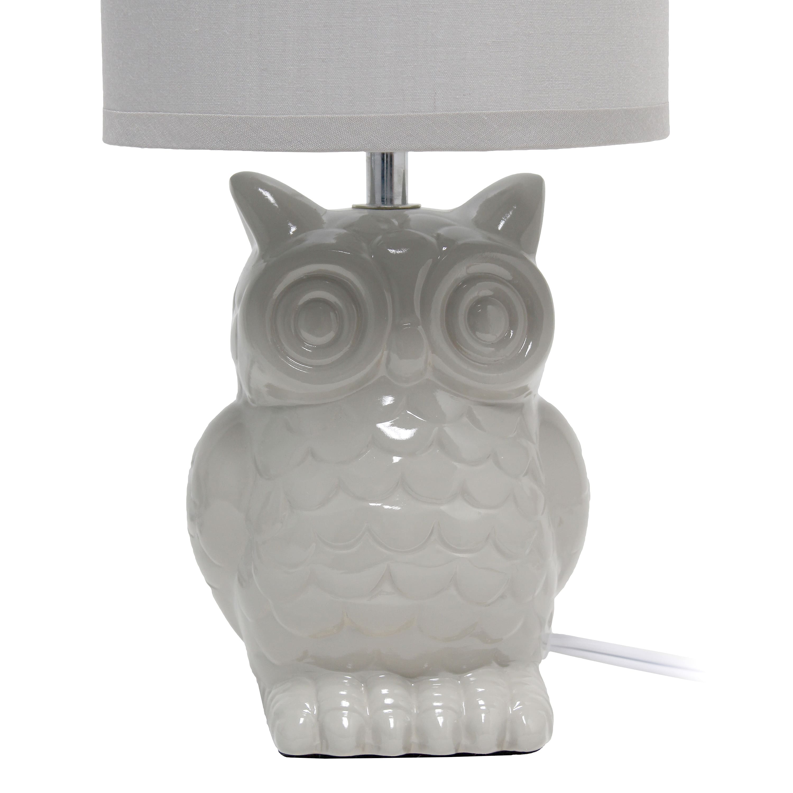 Simple Designs 13&#x22; Ceramic Owl Table Lamp