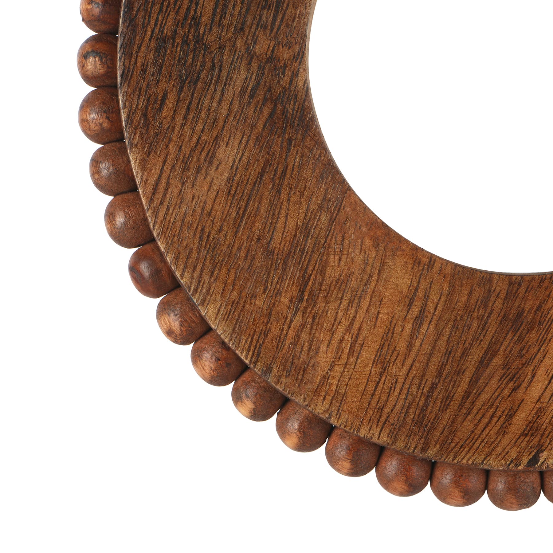 4" x 4" Natural Brown Round Beaded Wood Frame, Treasured Finds by Ashland®