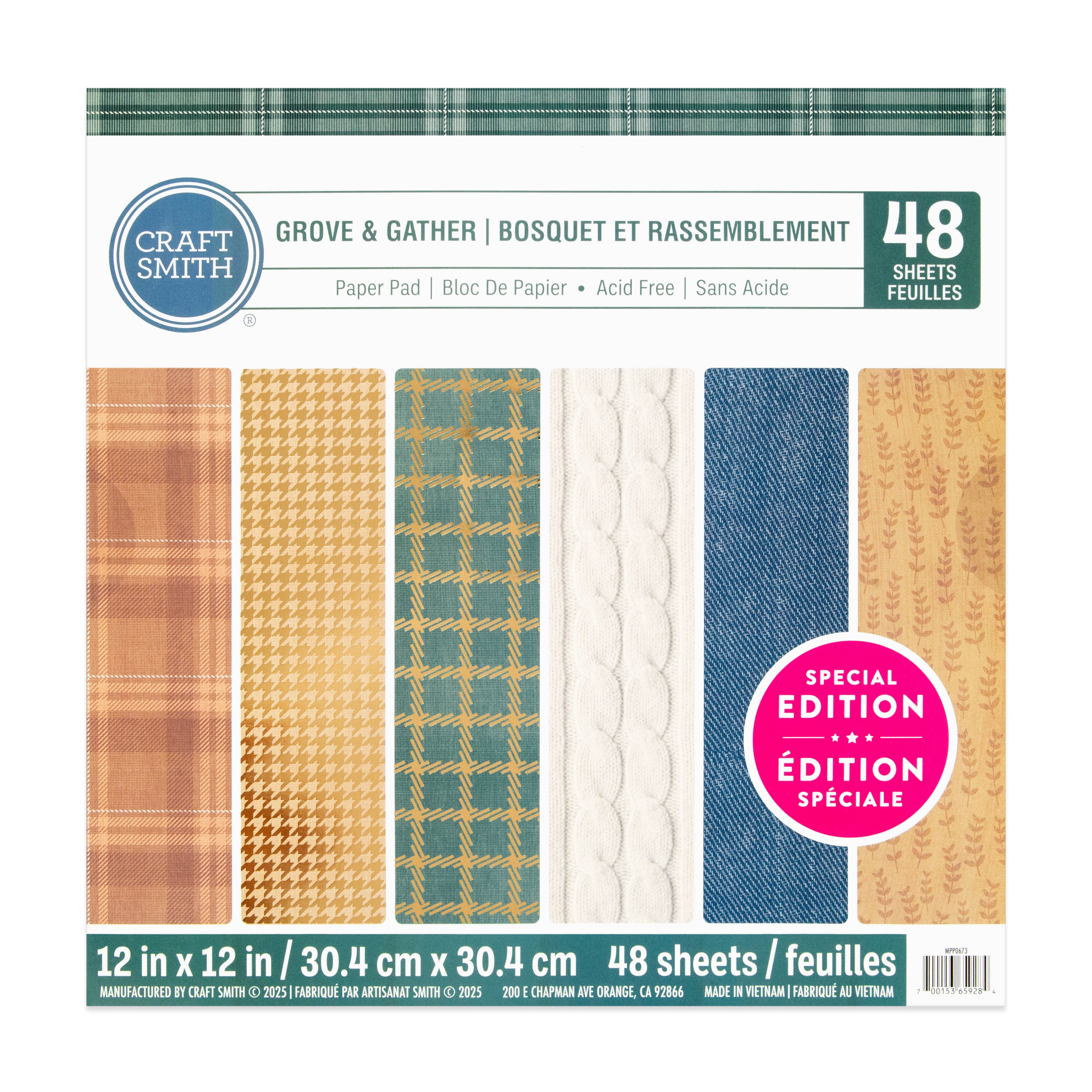 Craft Smith 12" x 12" Grove & Gather Paper Pad