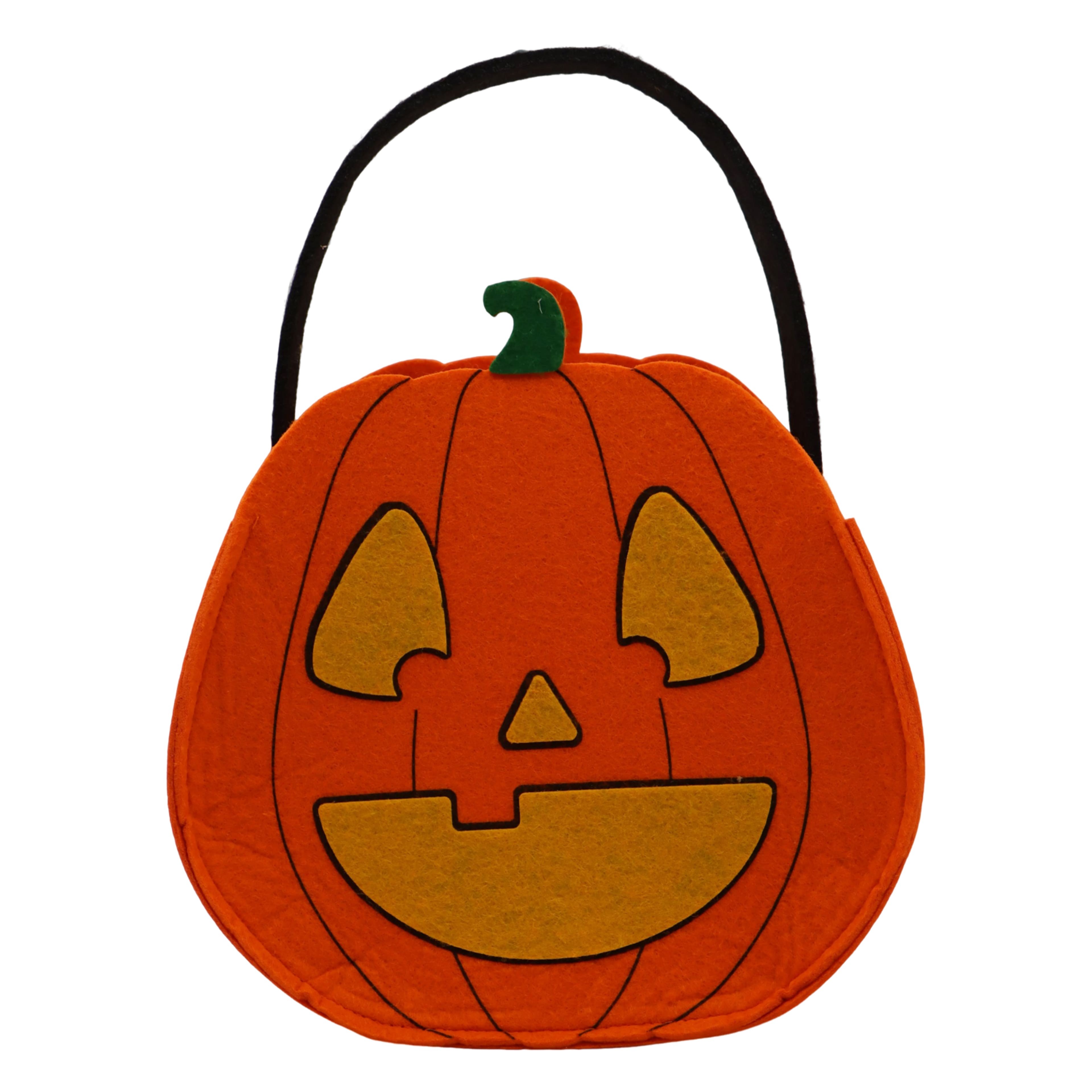 7.75&#x22; Jack-O&#x27;-Lantern Felt Basket by Creatology&#x2122;