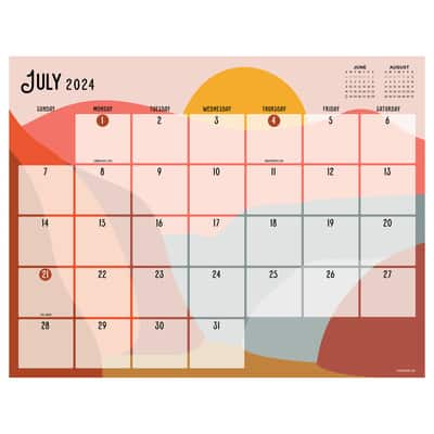 Tf Publishing 2024-2025 Large Landscapes Desk Pad Calendar 