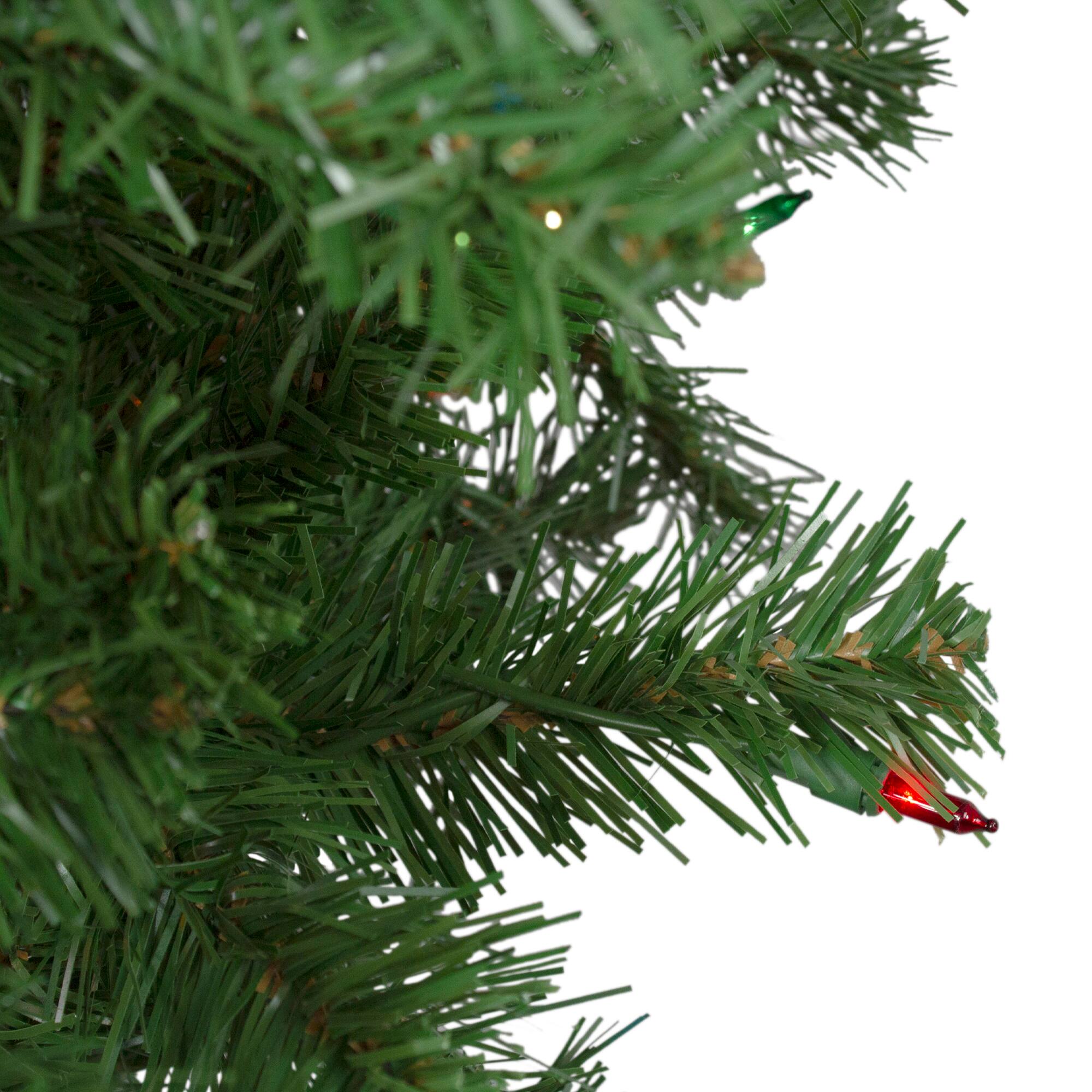 6ft. Pre-Lit Alberta Pine Artificial Christmas Tree, Multicolor Lights
