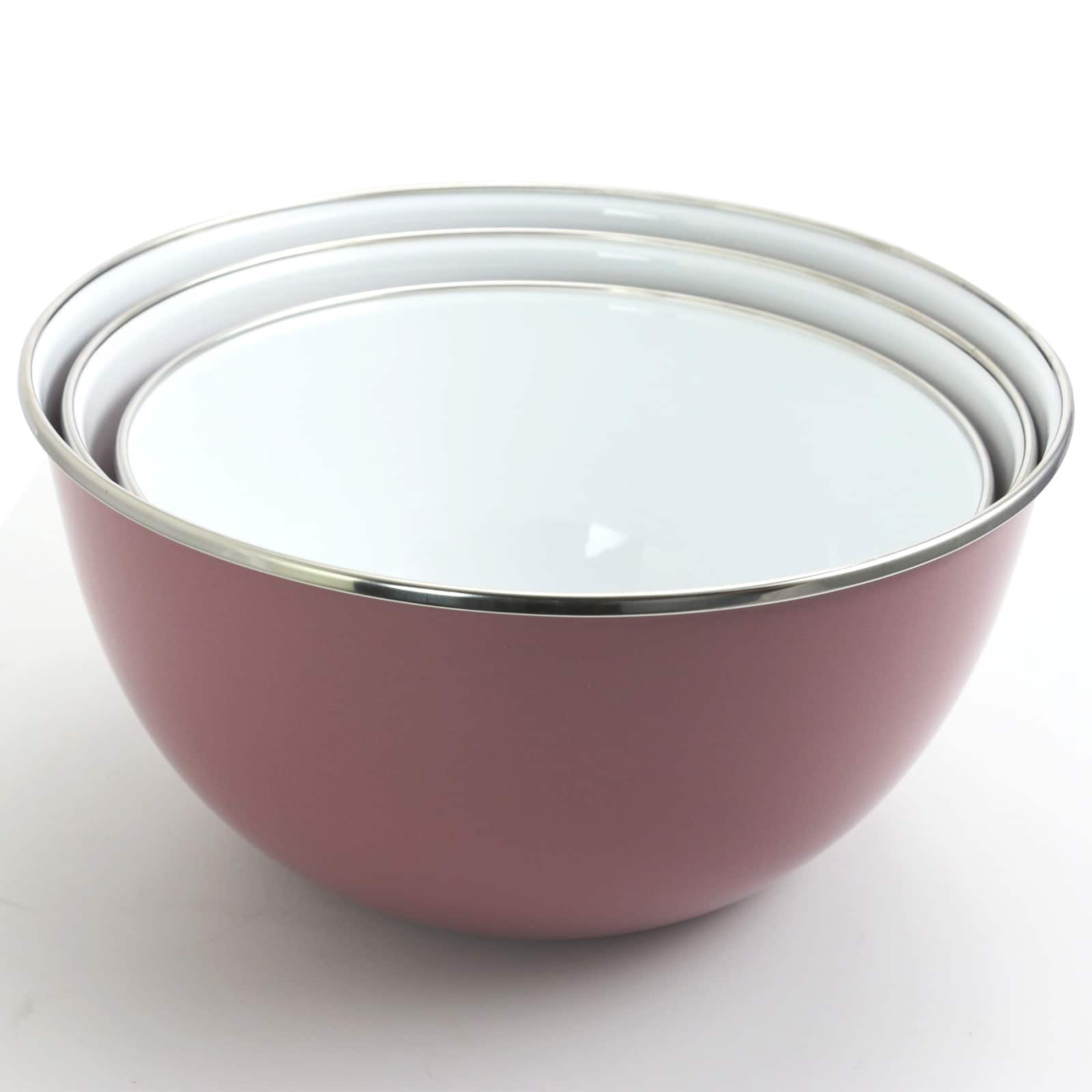 Gibson Home&#xAE; Plaza Cafe Lavender 3-Piece Stackable Nesting Mixing Bowl Set with Lids