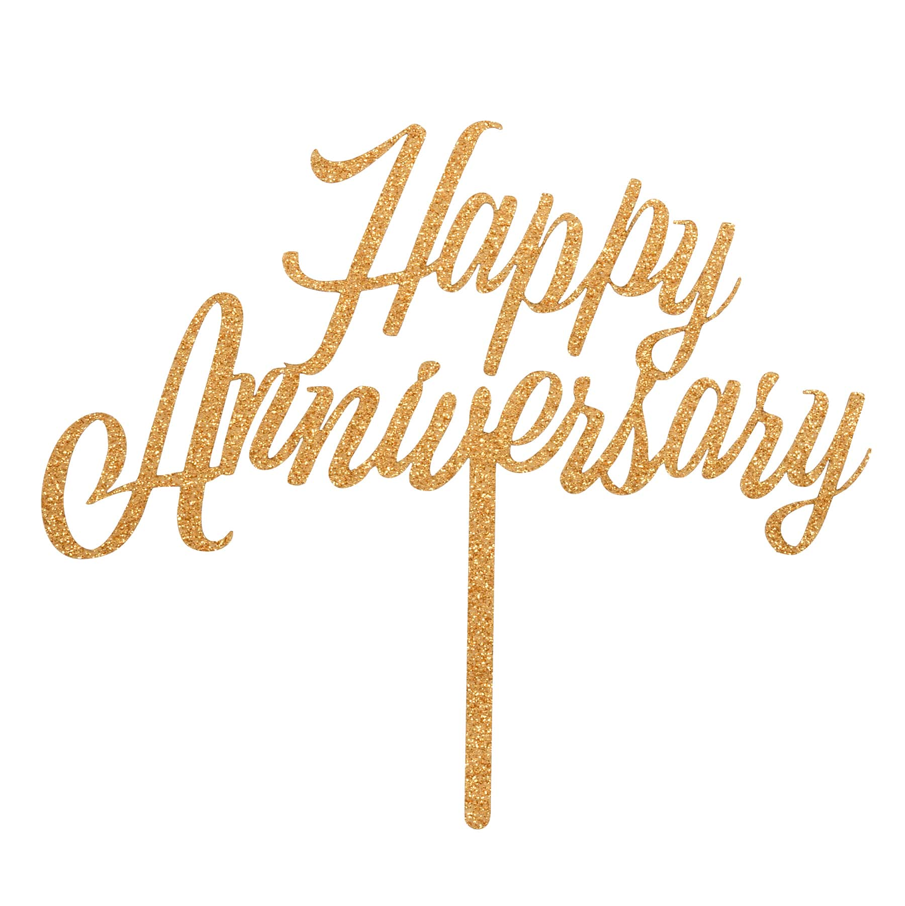 Gold Glitter Happy Anniversary Cake Topper By Celebrate It Michaels