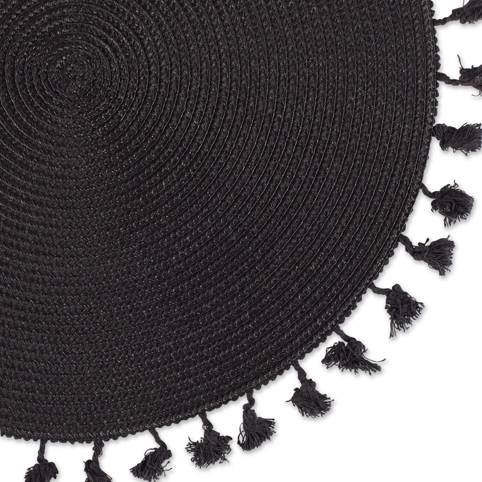 DII® Tassel Fringe Woven Round Placemats, 6ct.