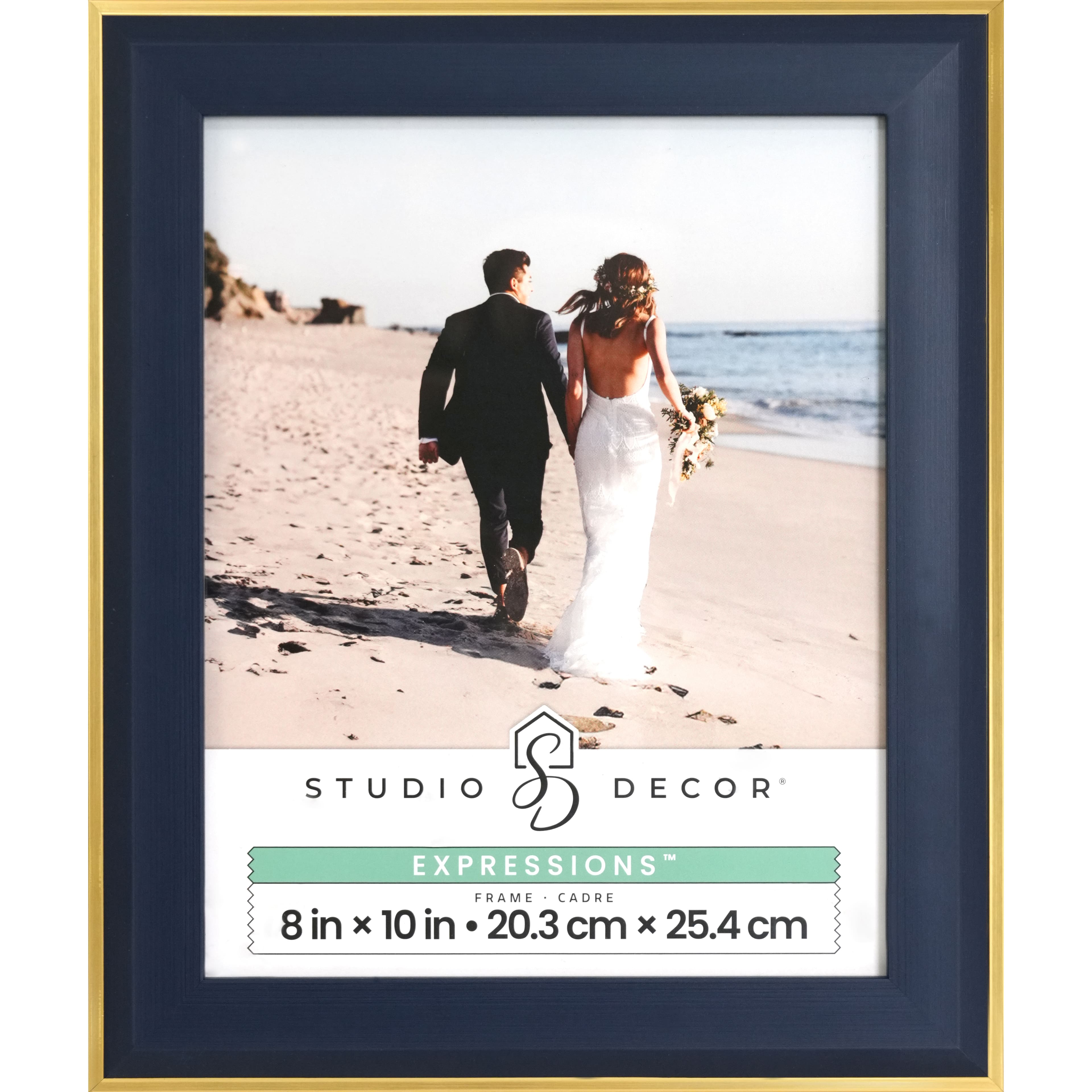 6 Pack: Expressions™ Navy Blue Frame with Gold Trim by Studio Décor®