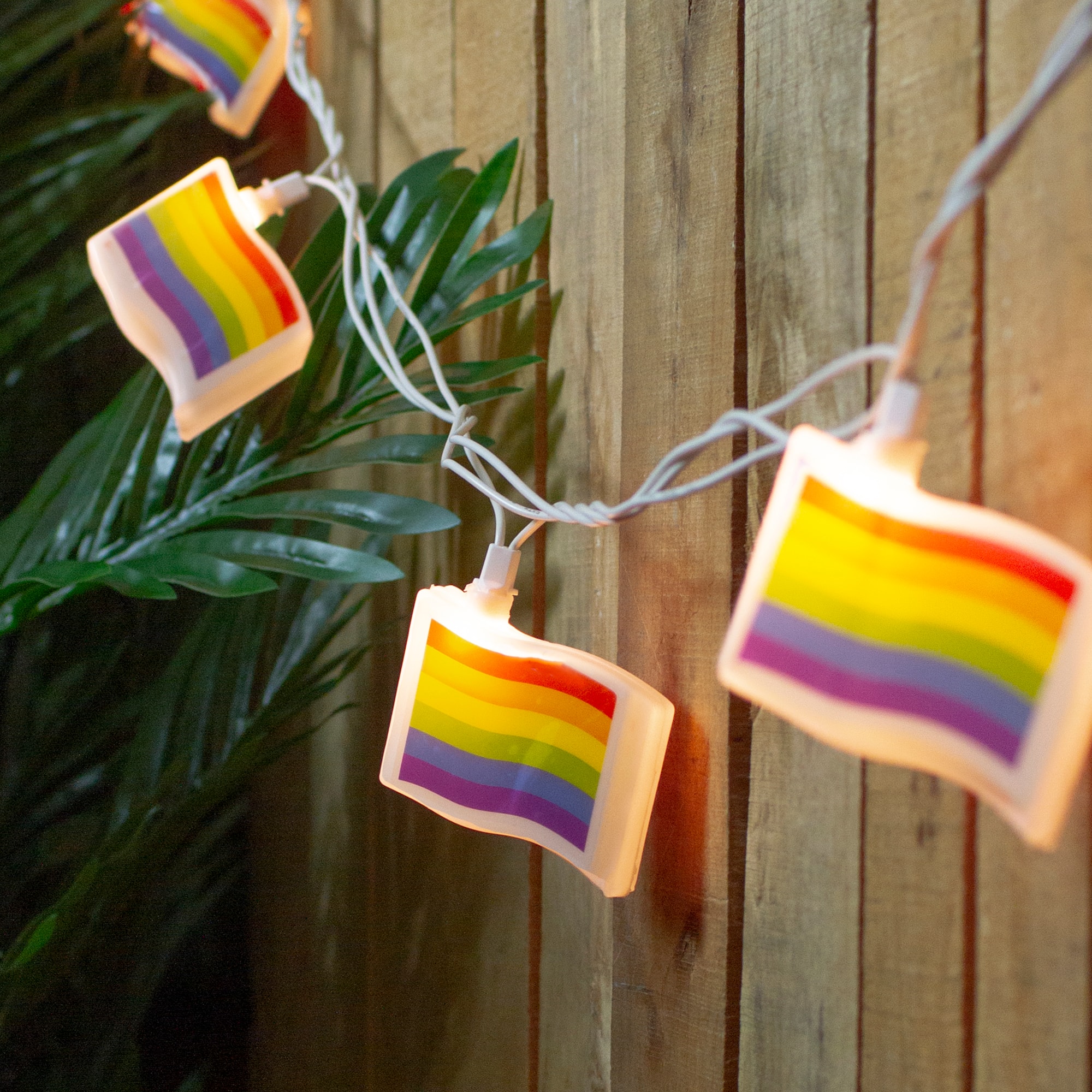 10ct. Clear Pride Flag Novelty String Light Set