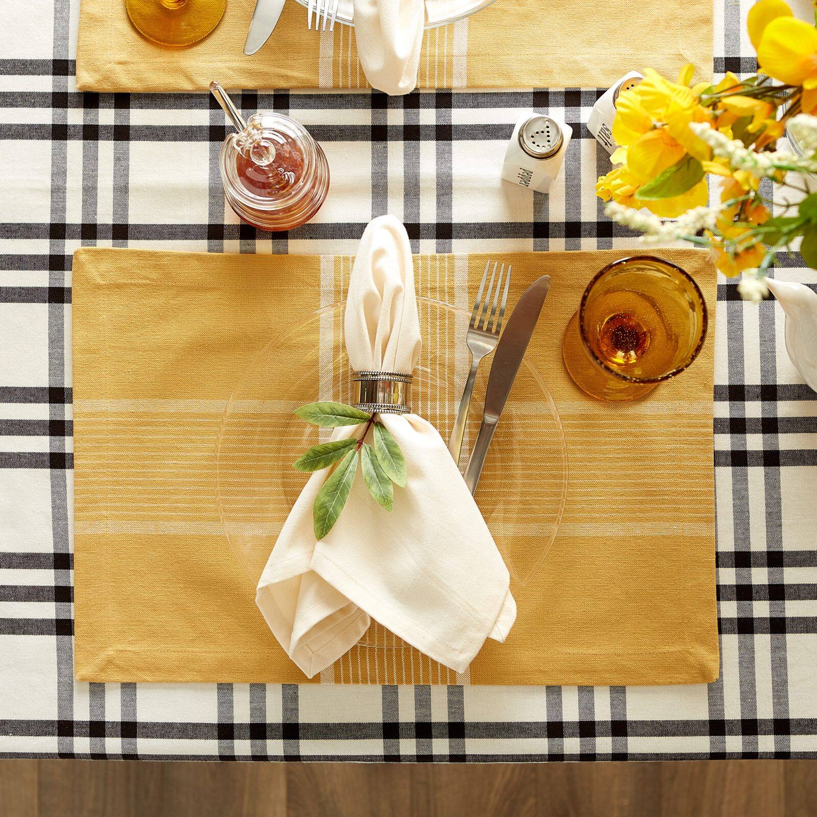 DII® Fiesta Curry Check Placemats, 6ct.