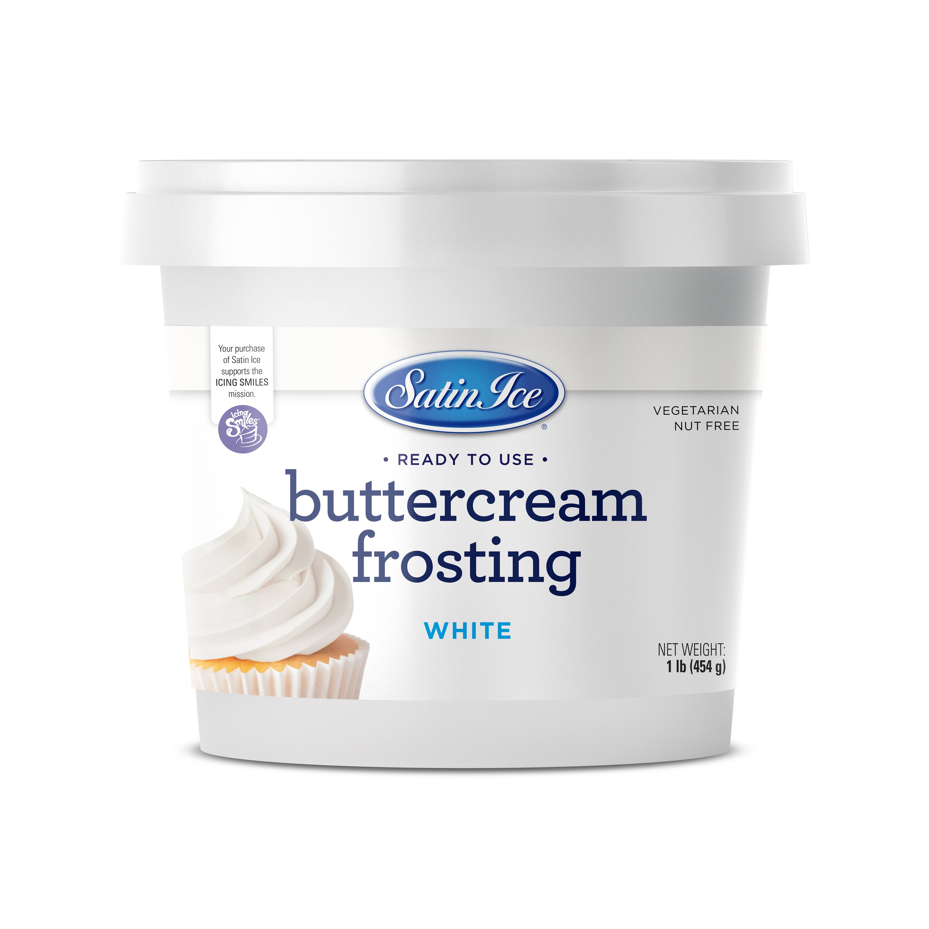 Satin Ice® White Buttercream Frosting, 1lb.
