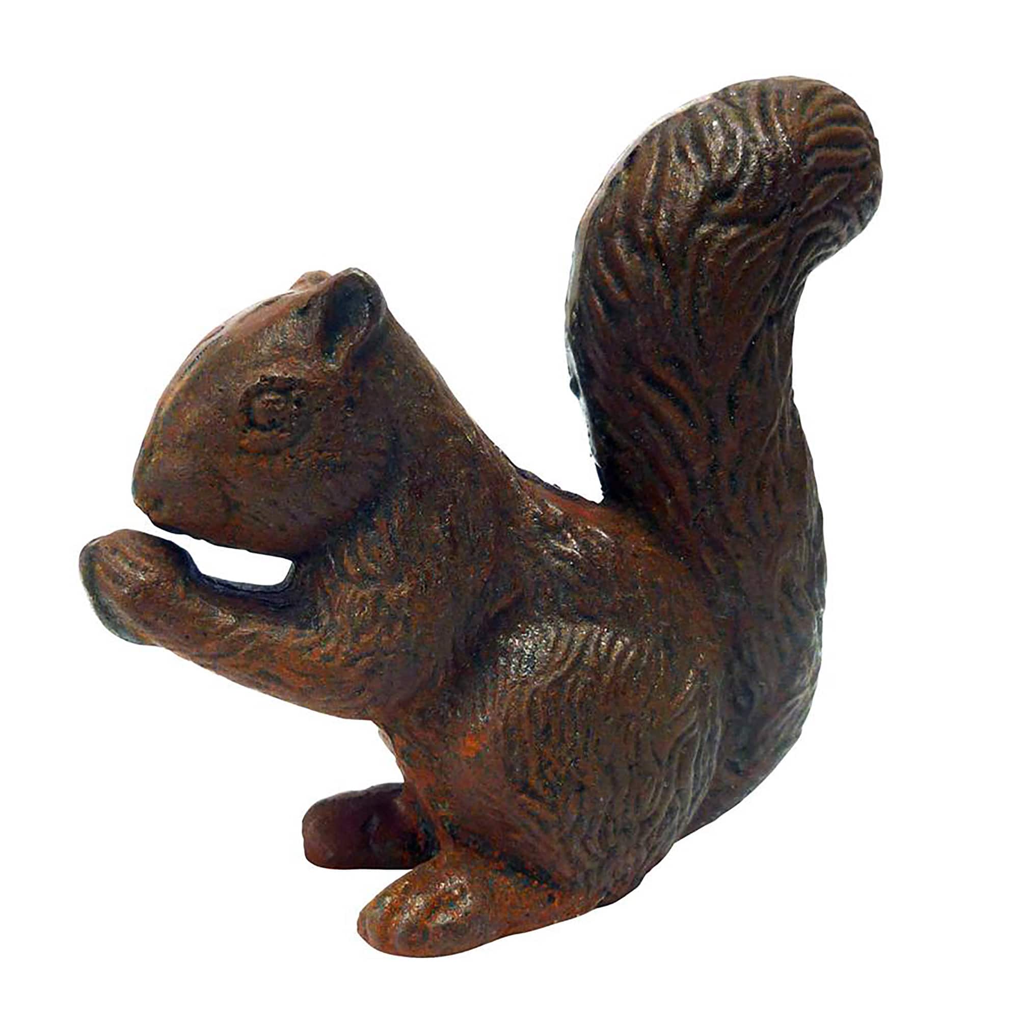 Design Toscano 6&#x22; Bushy-Tailed Squirrel Cast Iron Statue