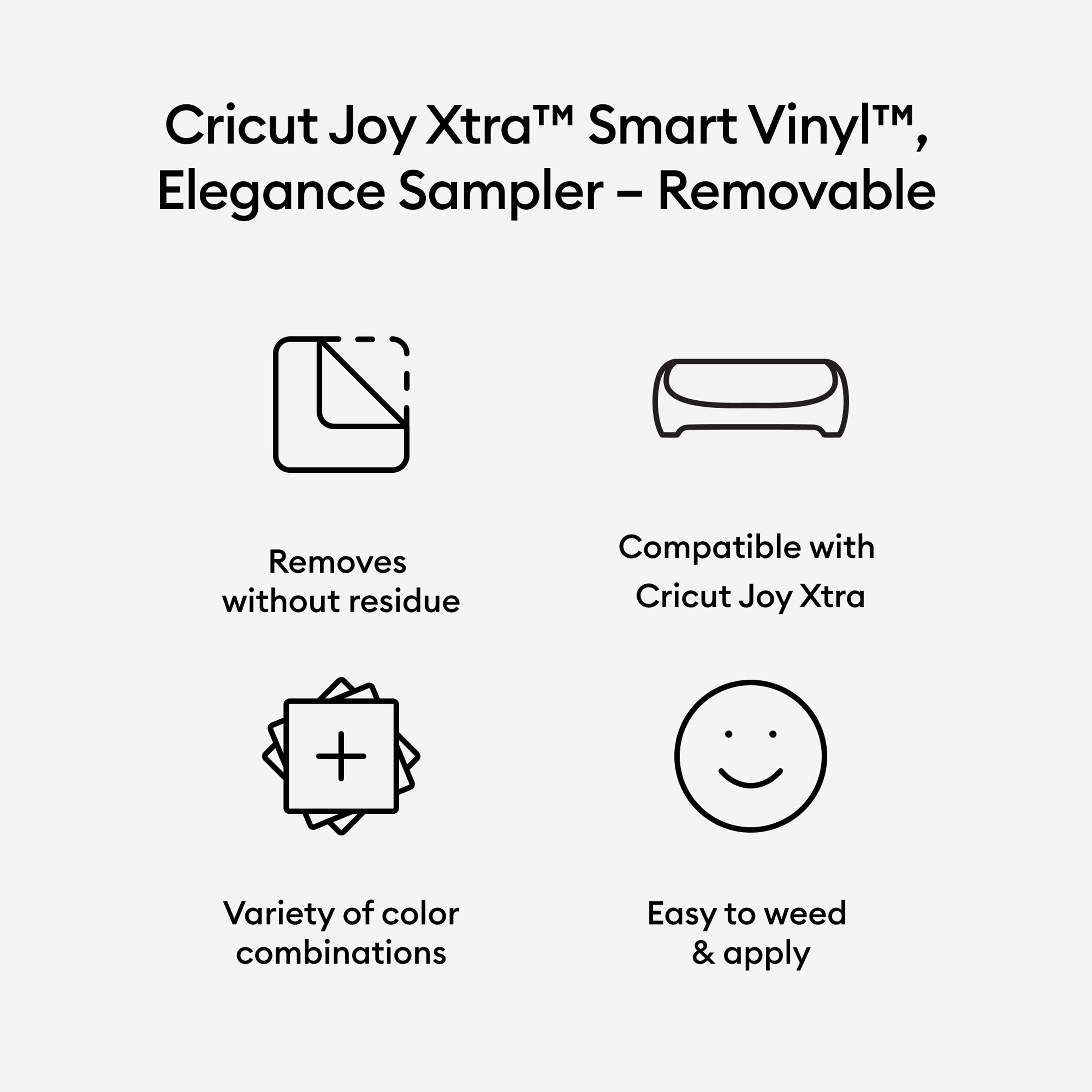 Cricut Joy Xtra™ Removable Smart Vinyl™ Elegance Sampler, 3ct.