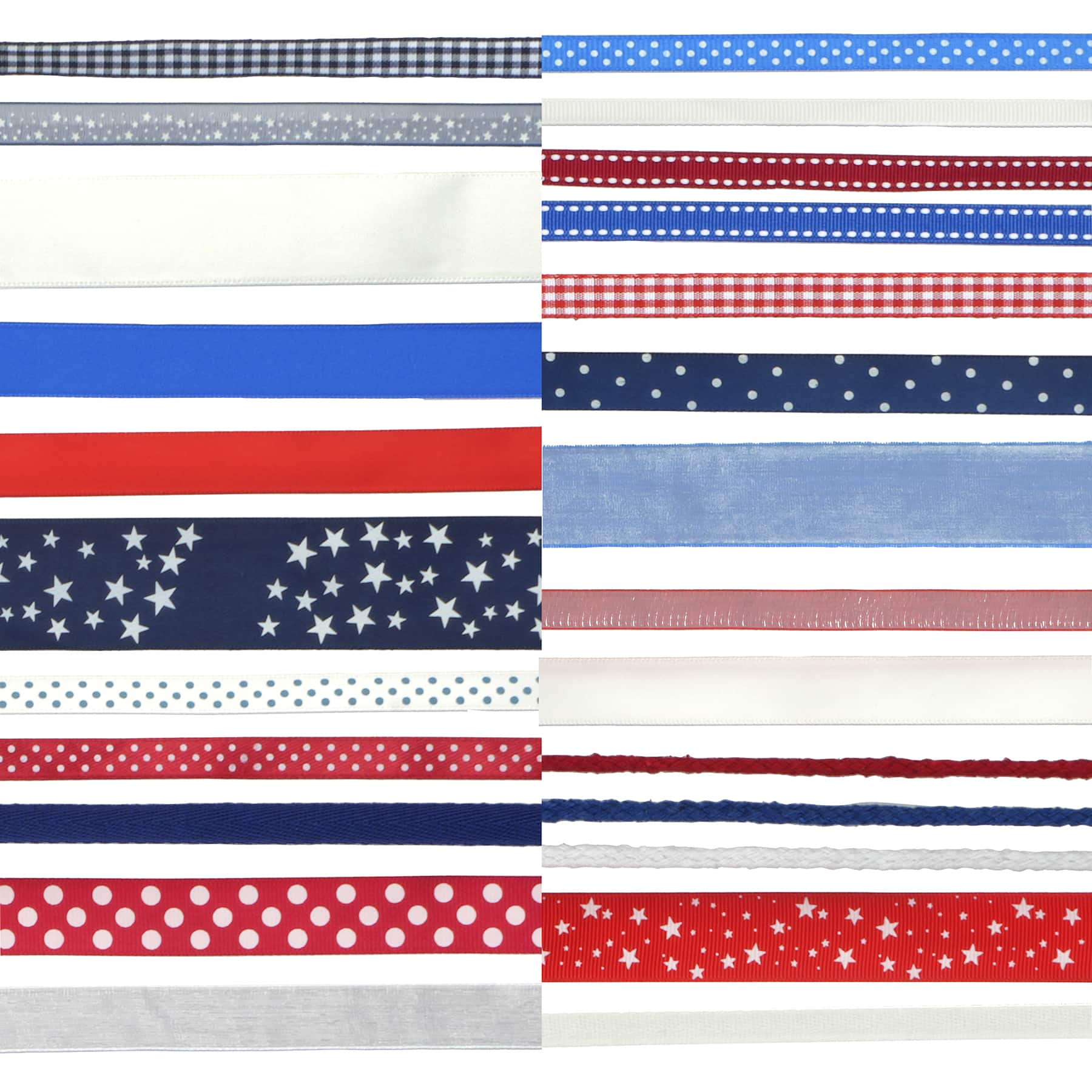 1yd. Red, White &#x26; Blue Patriotic Trim Bundle by Celebrate It&#x2122;
