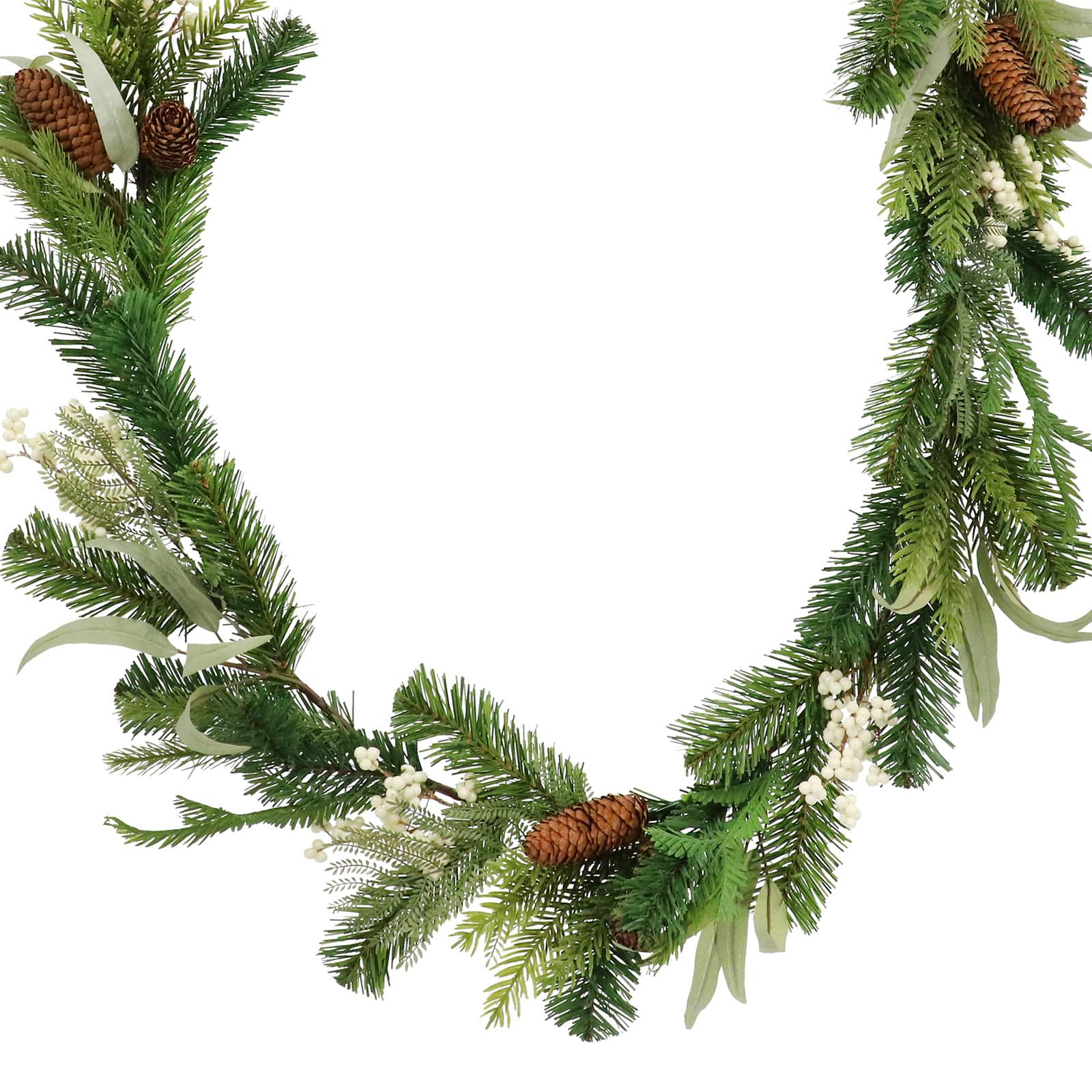 6ft. White Berry &#x26; Green Pine &#x26; Cedar Garland by Ashland&#xAE;