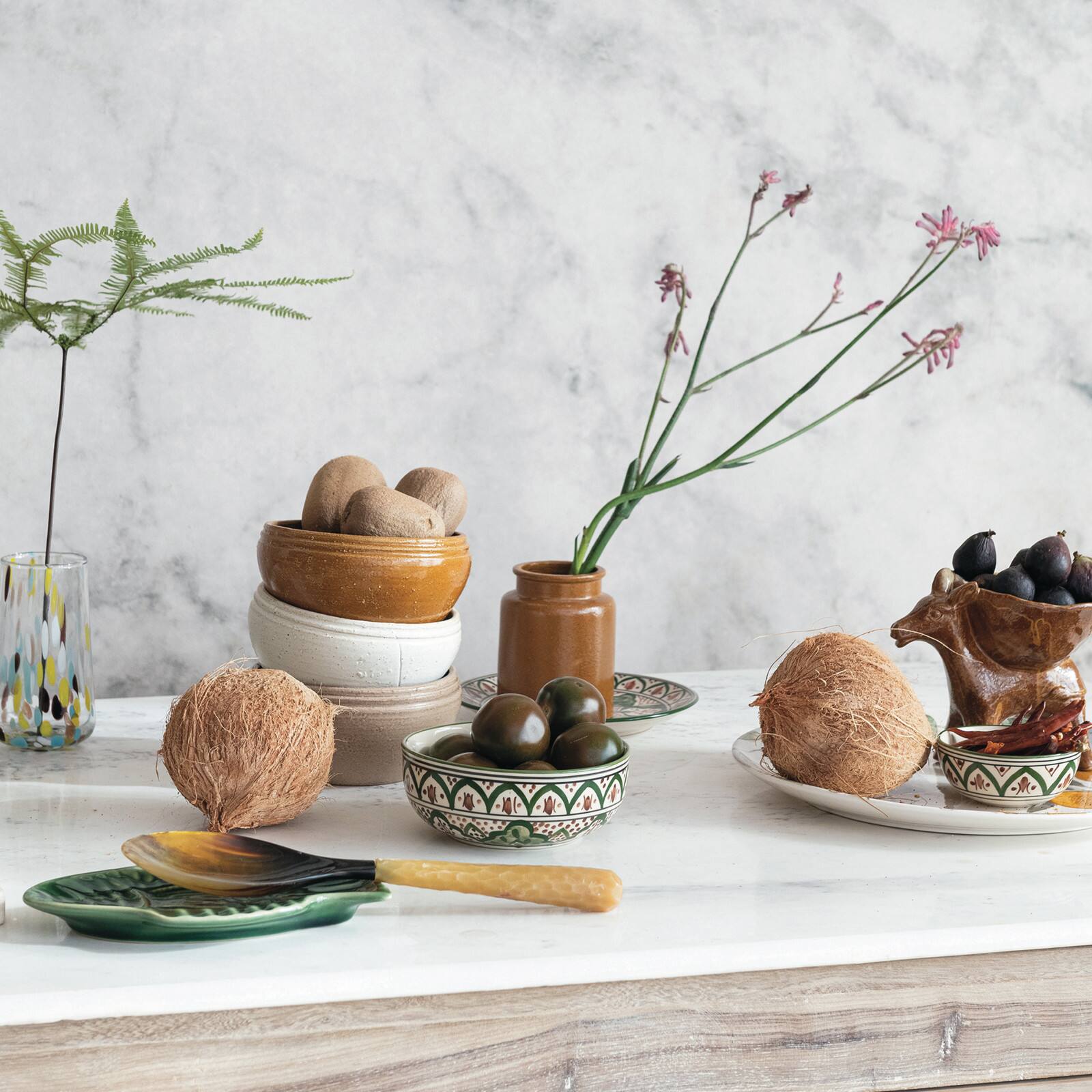 Hello Honey® 8.5" Maritime Fish Shape Stoneware Dish Set