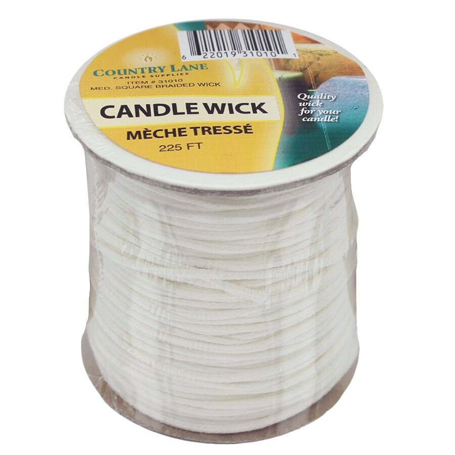 Country Lane Medium Braided Bleached Candle Wick, 225ft. Michaels