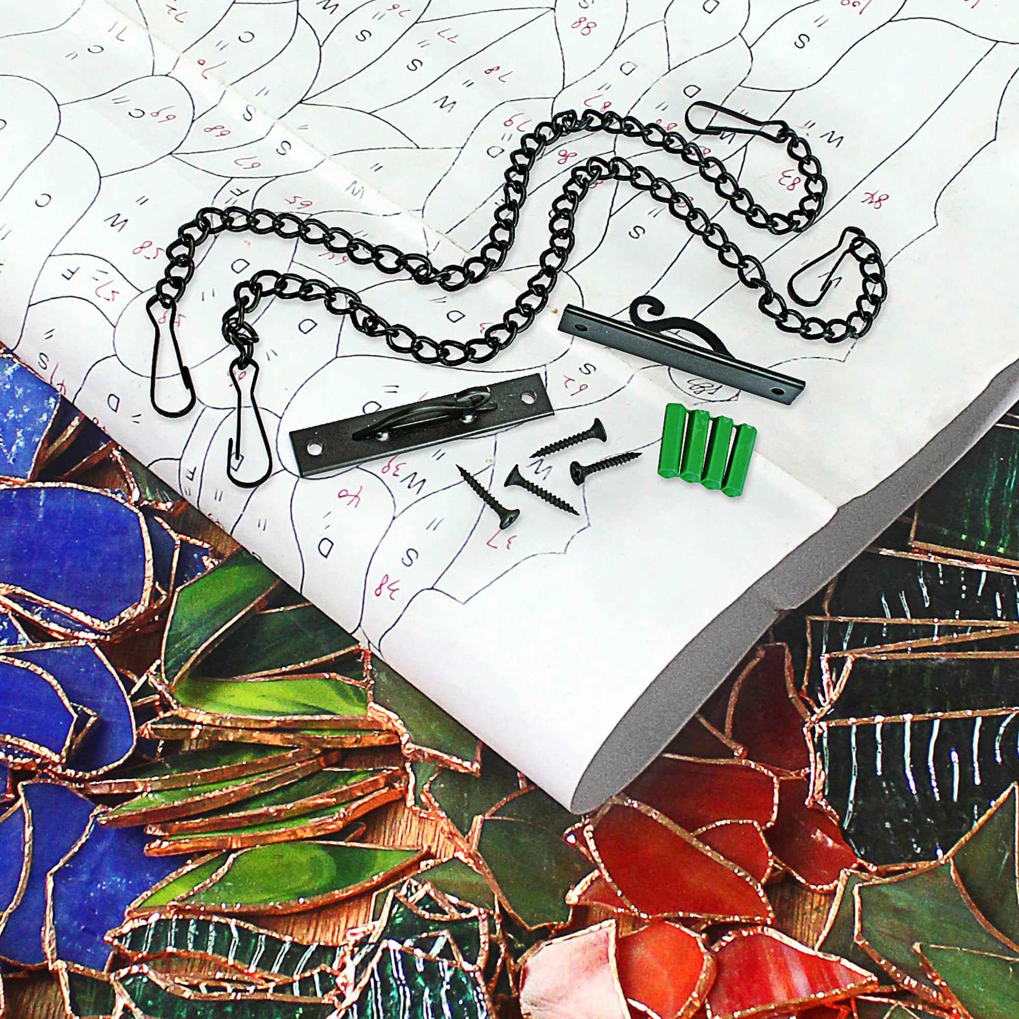 24" Majestic Peacock Oval Stained Glass Window