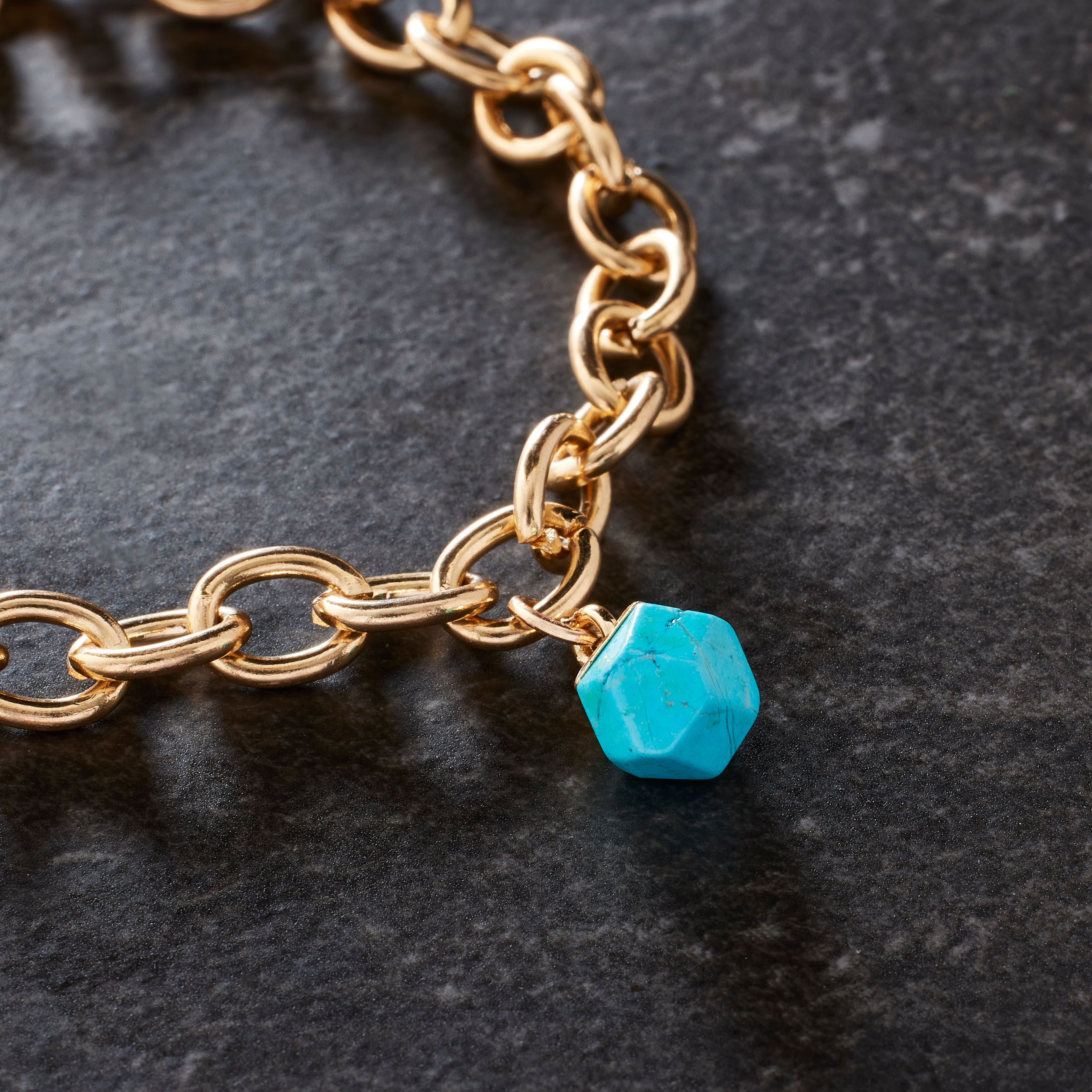 Natural Stone Faceted Ball Charm by Bead Landing™