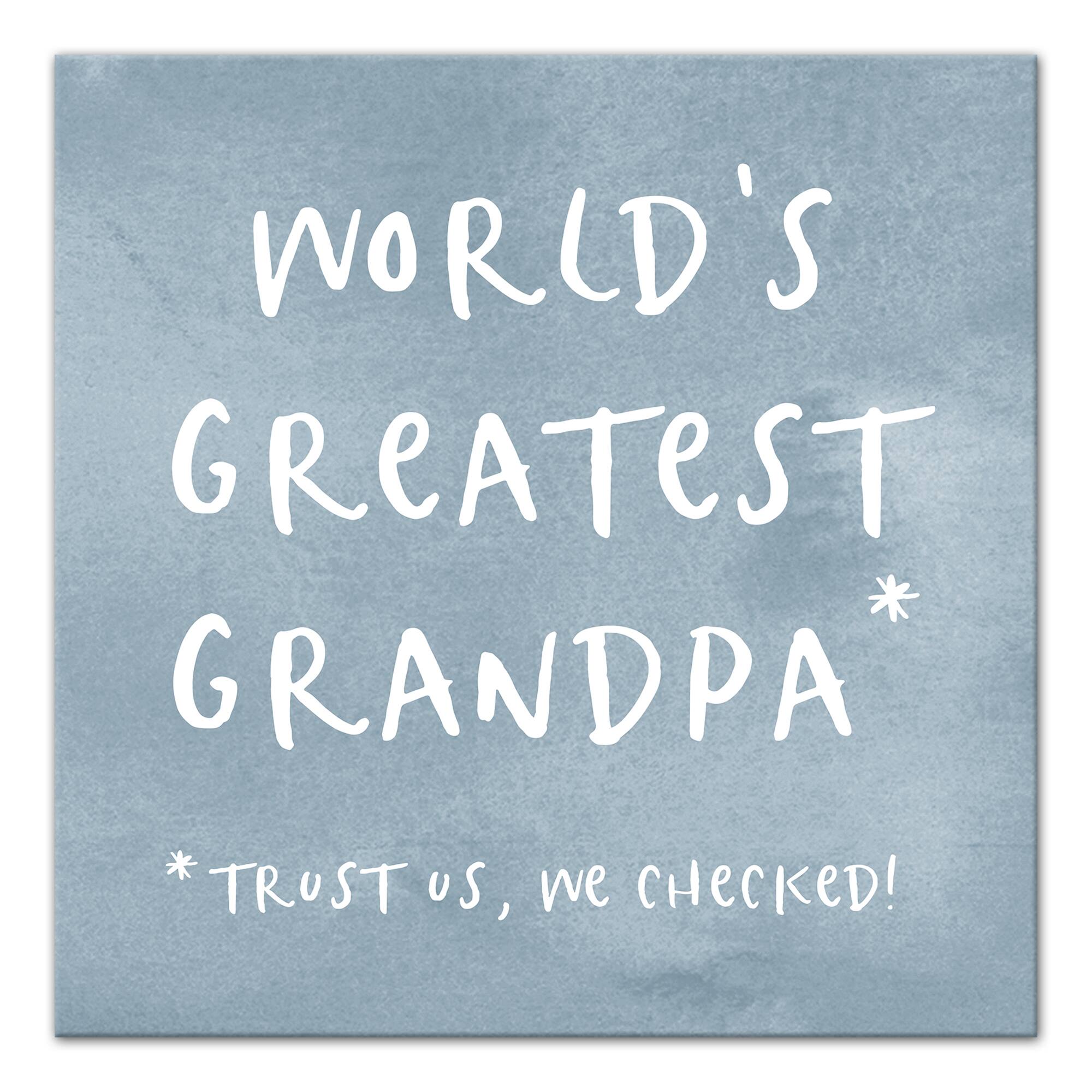 World's Greatest Grandpa Canvas Wall Art