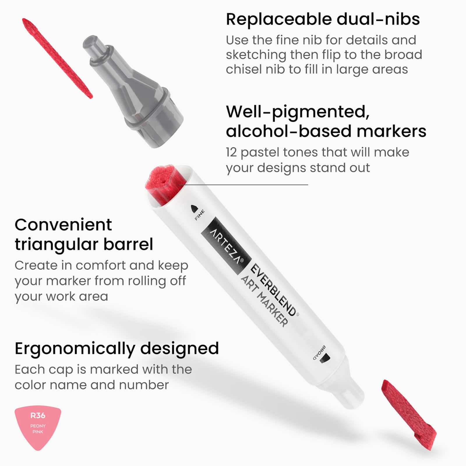 Arteza&#xAE; EverBlend&#xAE; Ultra Pastel Dual Tip Alcohol Marker Set