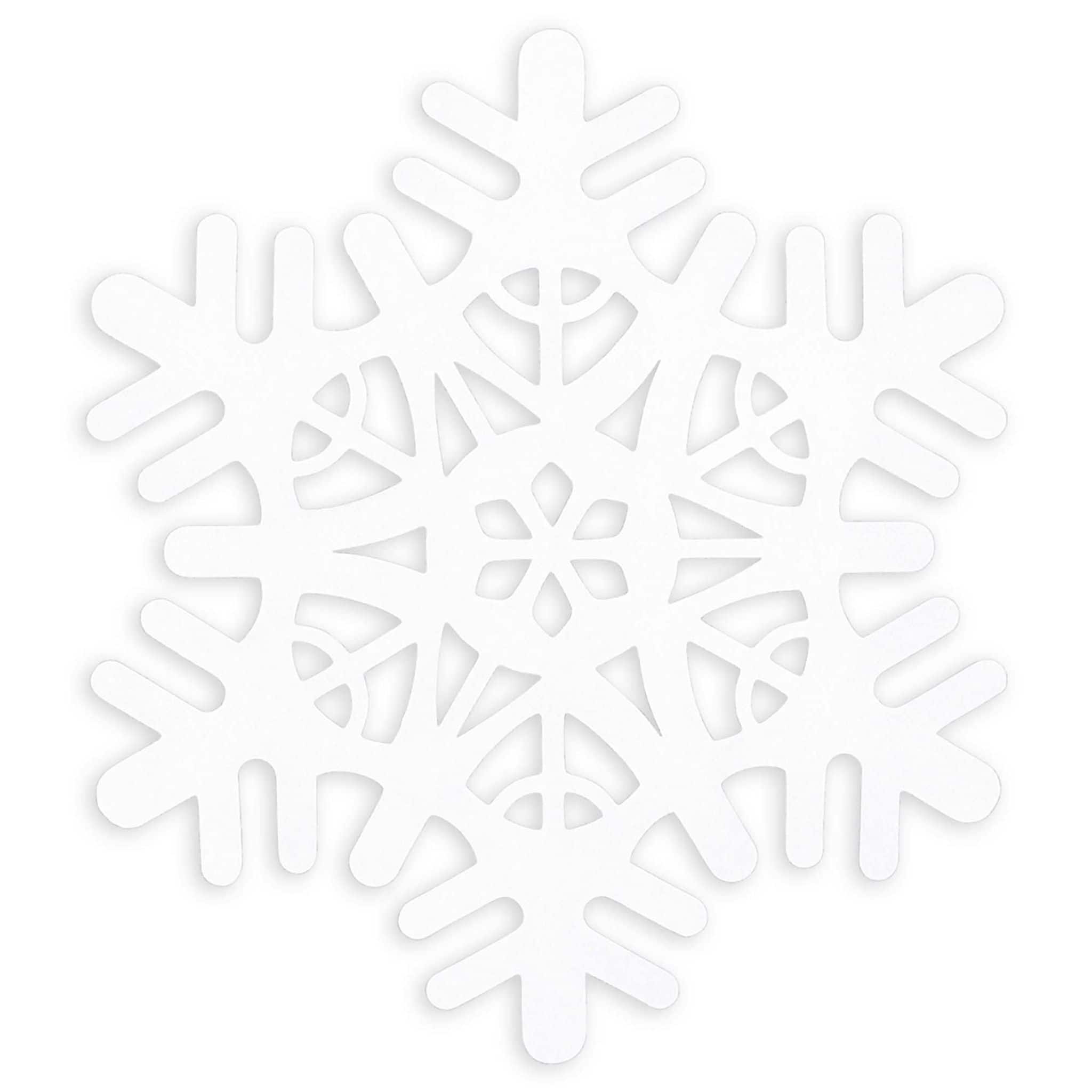 Beistle Mini Snowflake Christmas Cutouts-10 Pcs, 5, White