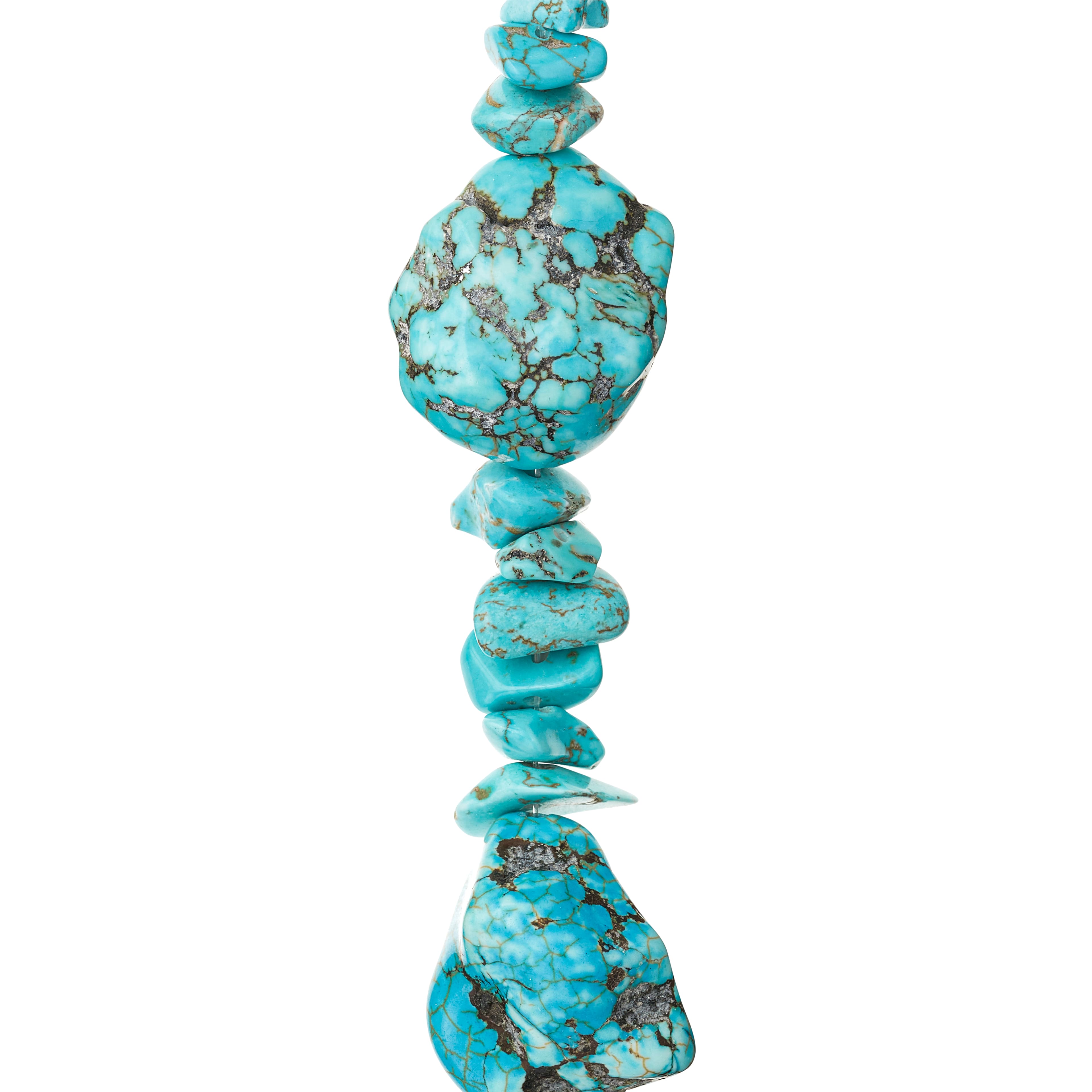 12 Pack: Turquoise Dyed Howlite Nugget Beads, 30mm by Bead Landing™
