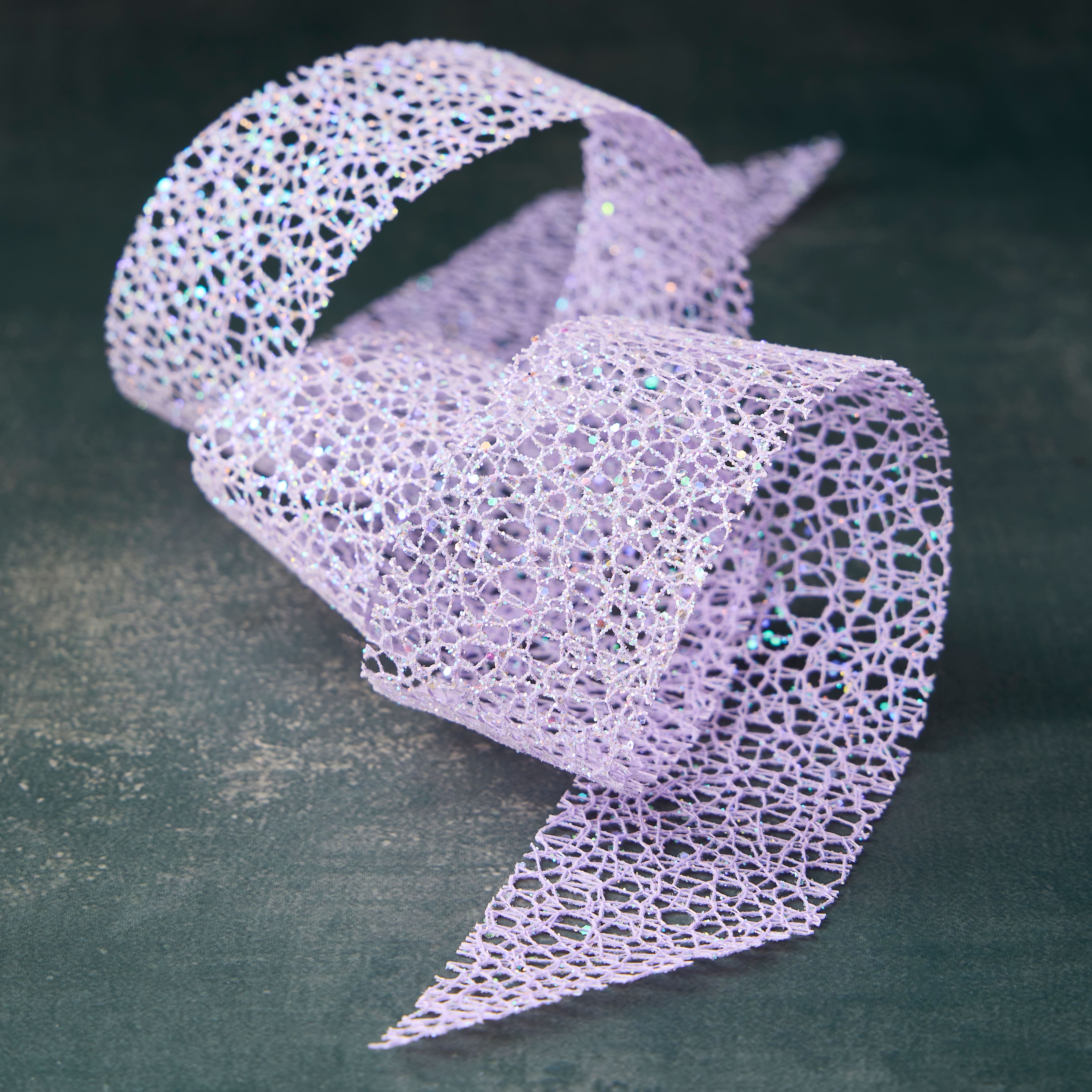 1.5&#x22; x 3yd. Web Glitter Ribbon by Celebrate It&#x2122; Classic