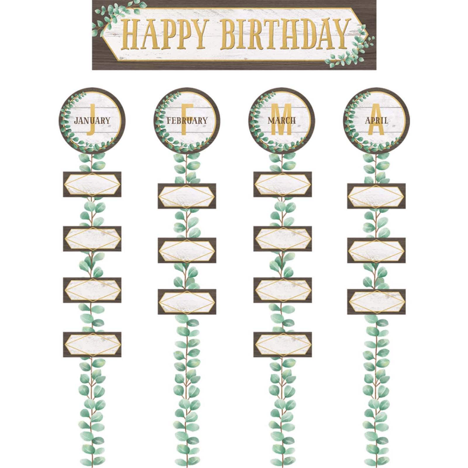 Teacher Created Resources Eucalyptus Happy Birthday Bulletin Board Set