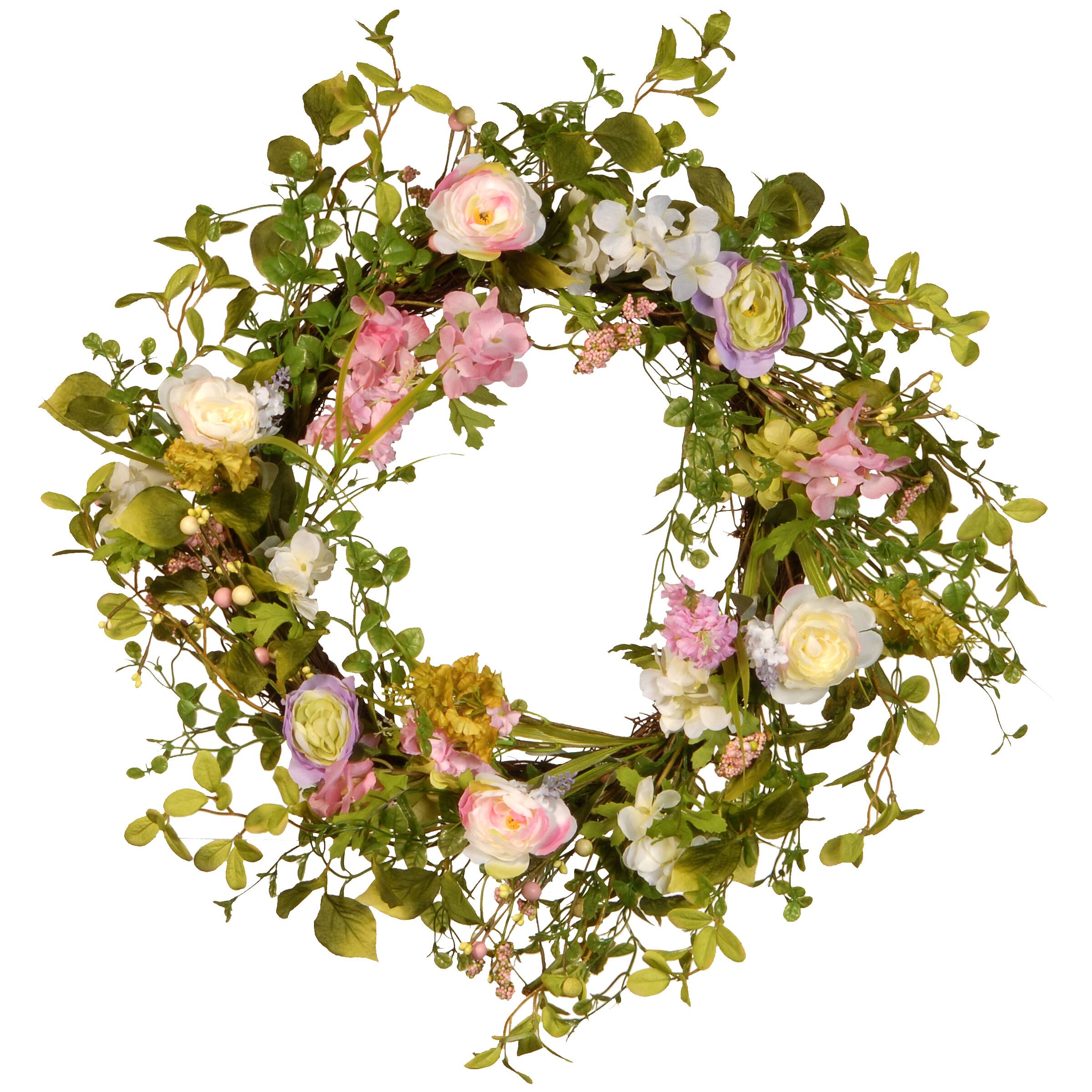 Purchase the 24" Mixed Floral Spring Wreath at