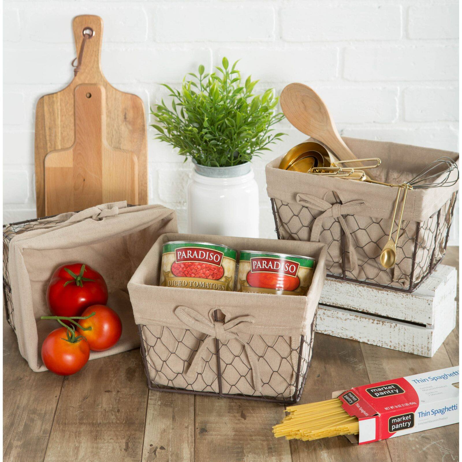 DII&#xAE; Small Chicken Wire Baskets, 3ct.