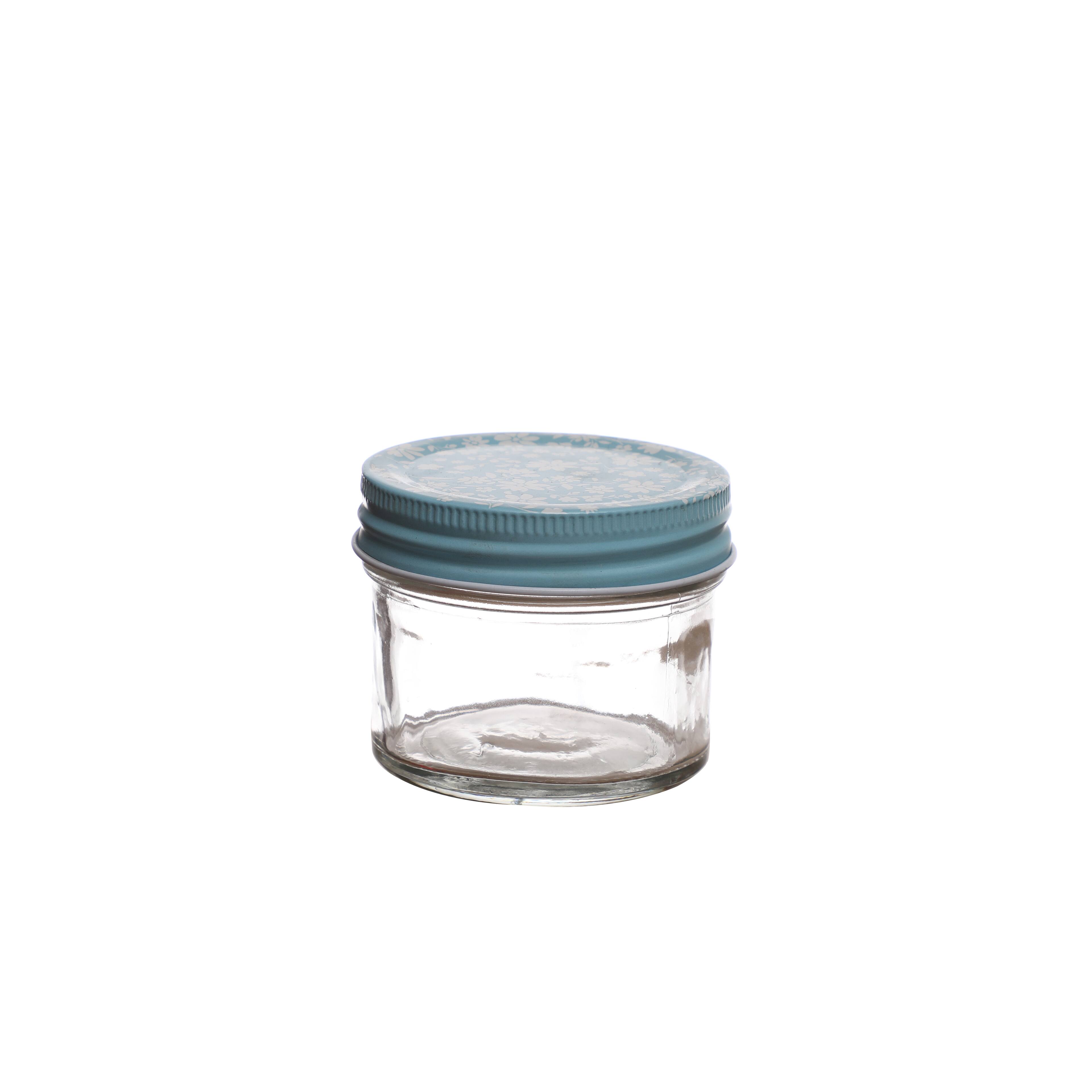 Small Glass Jar with Floral Pattern Lid by Ashland® Michaels