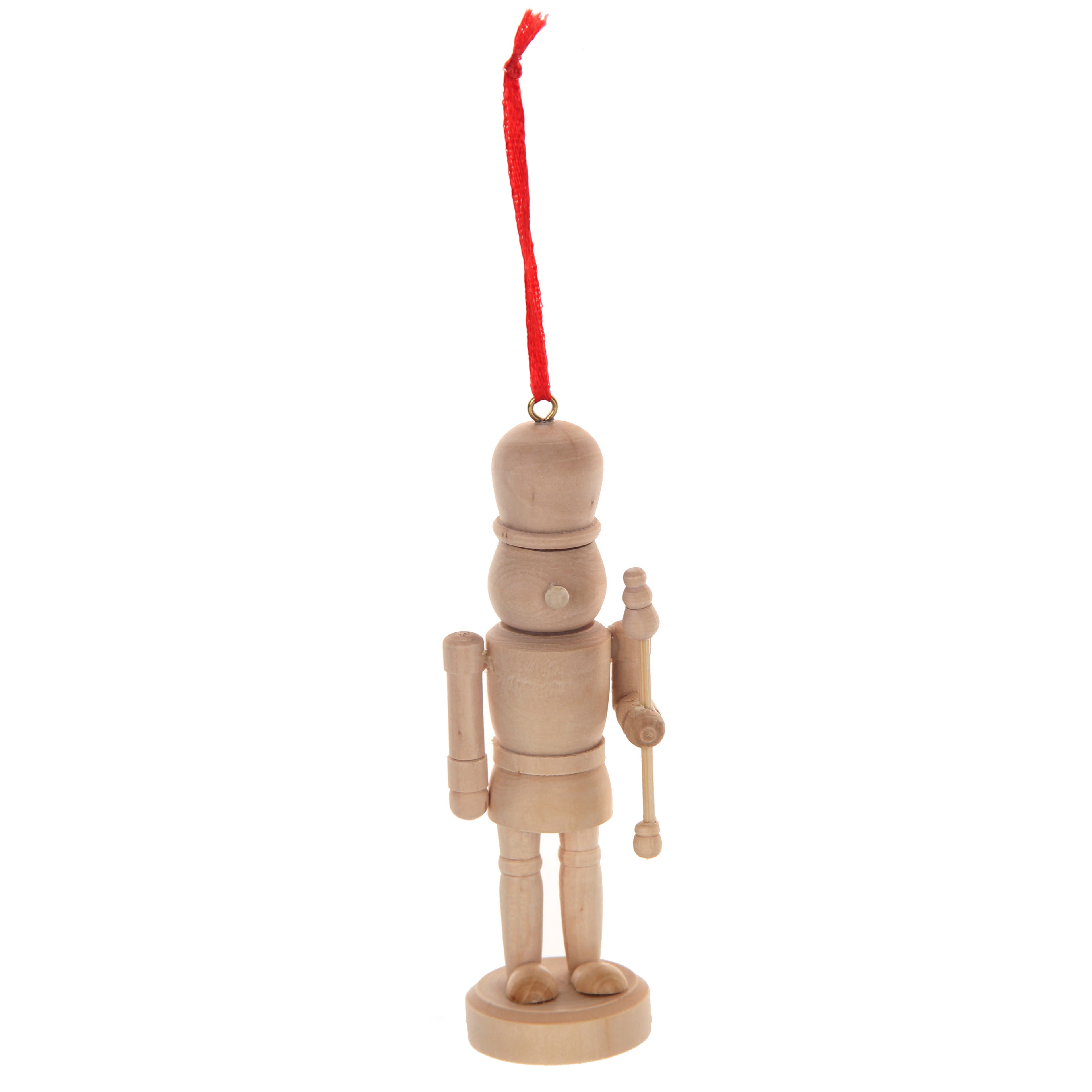 4.25&#x22; Unfinished DIY Wood Nutcracker Ornament by Make Market&#xAE;
