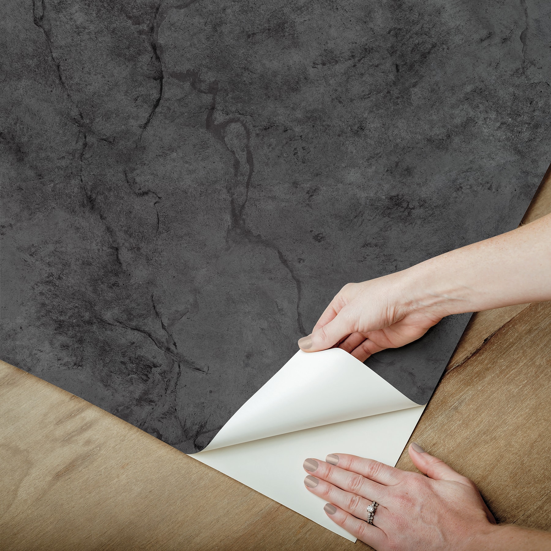 NuWallpaper Hayden Black Peel & Stick Wallpaper