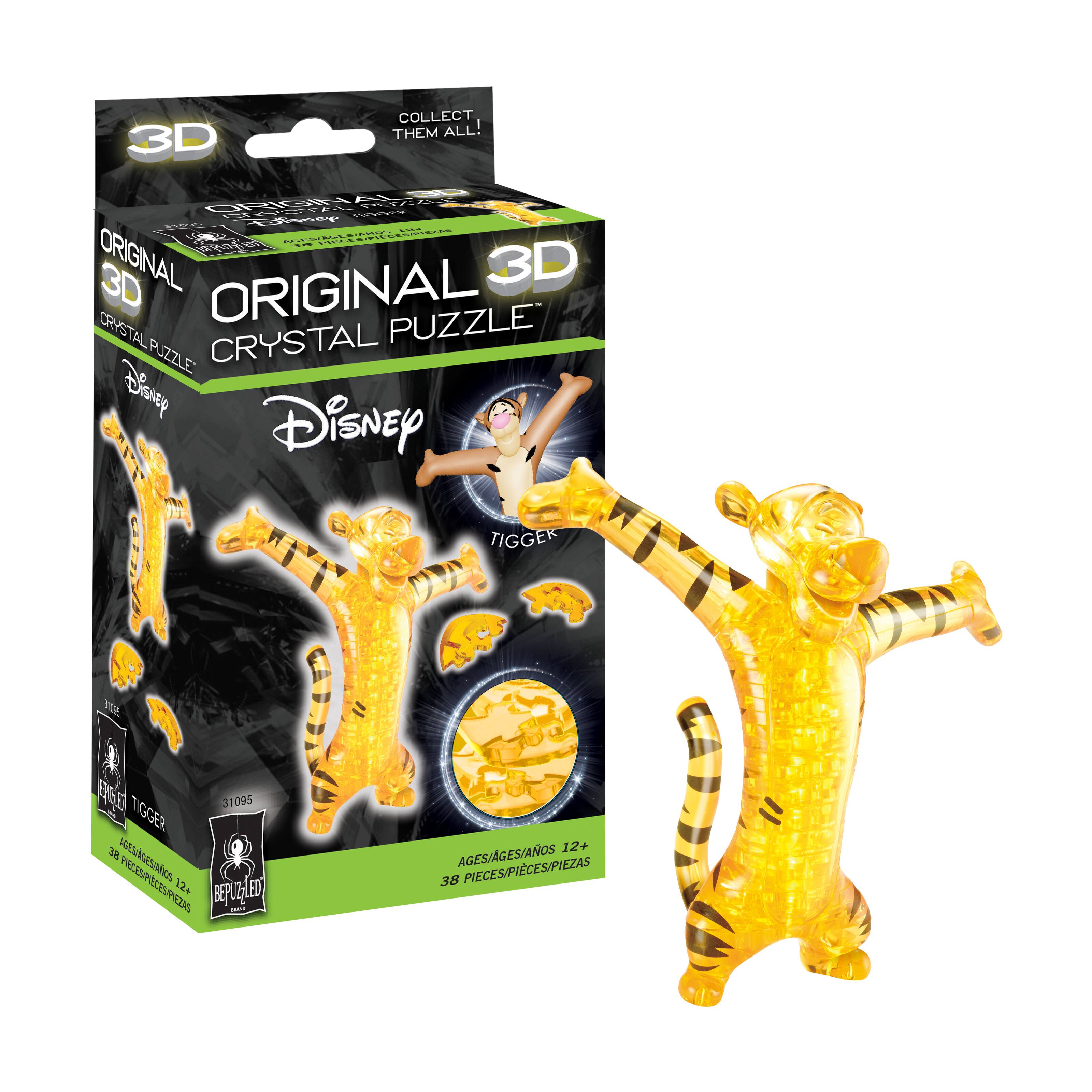 3D Crystal Puzzle - Disney Tigger (Orange/Black): 38 Pcs