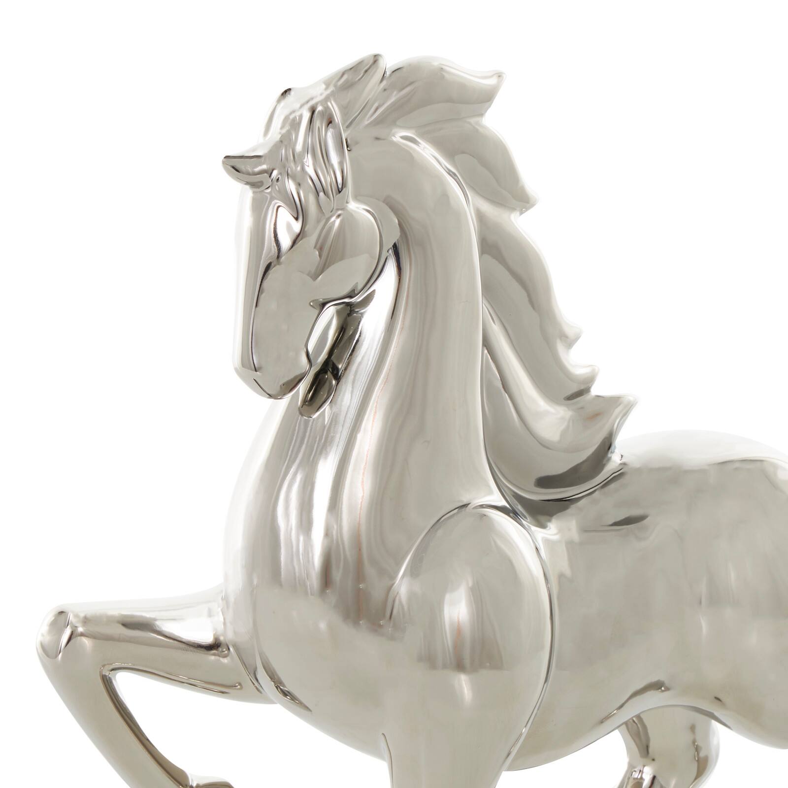 12&#x22; Ceramic Prancing Horse Sculpture