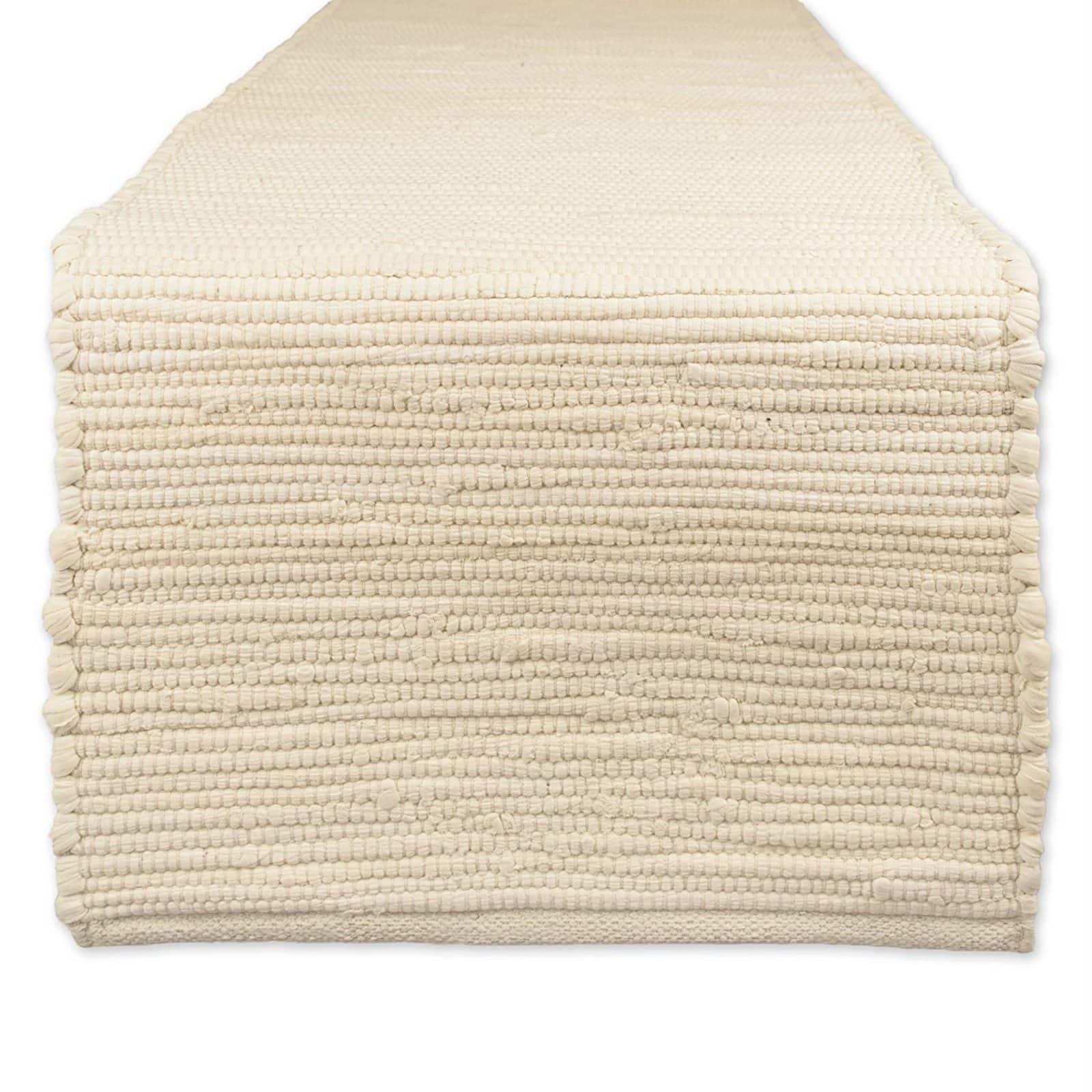DII® 72" Solid Natural White Chindi Table Runner