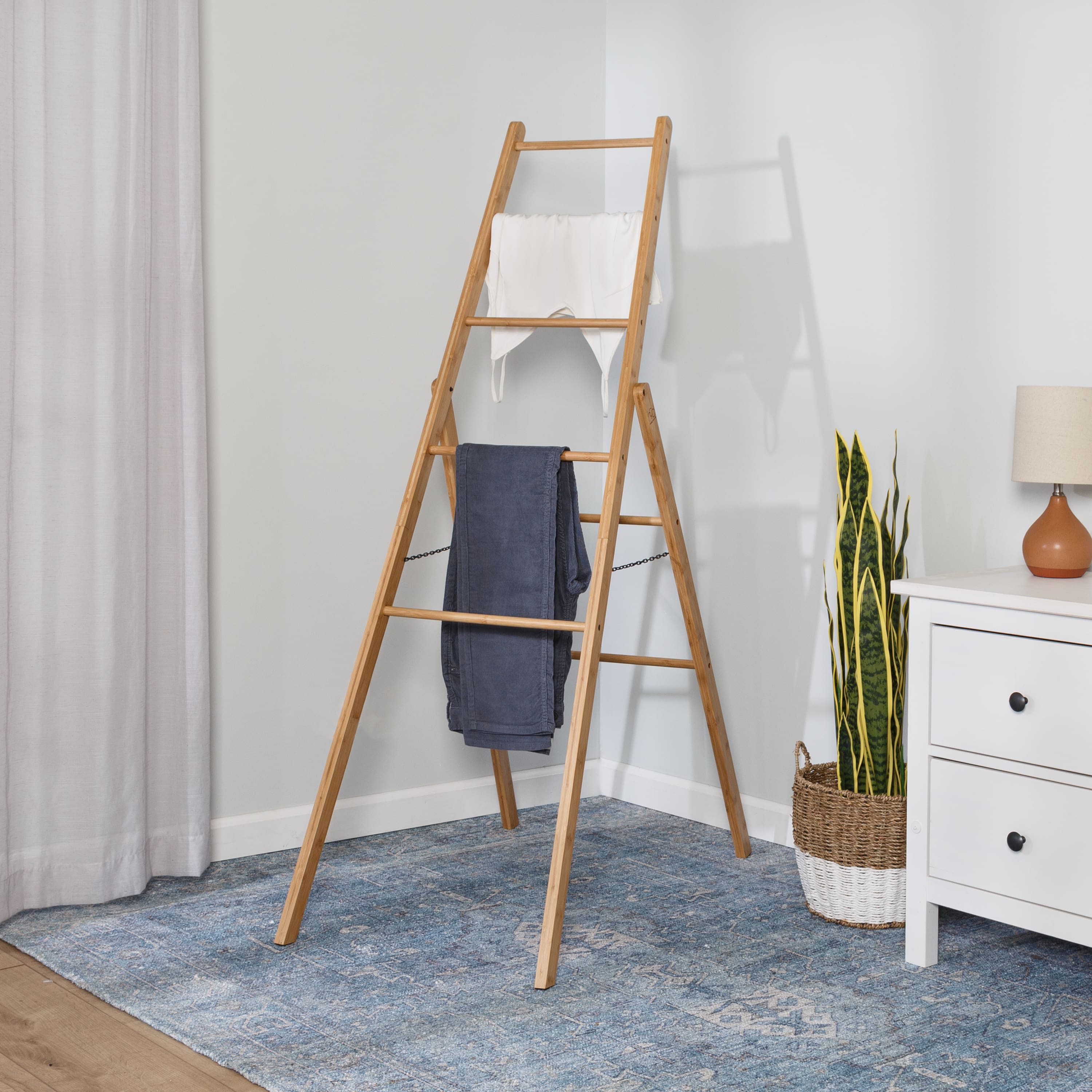 Honey Can Do Bamboo Clothes Drying Ladder Rack