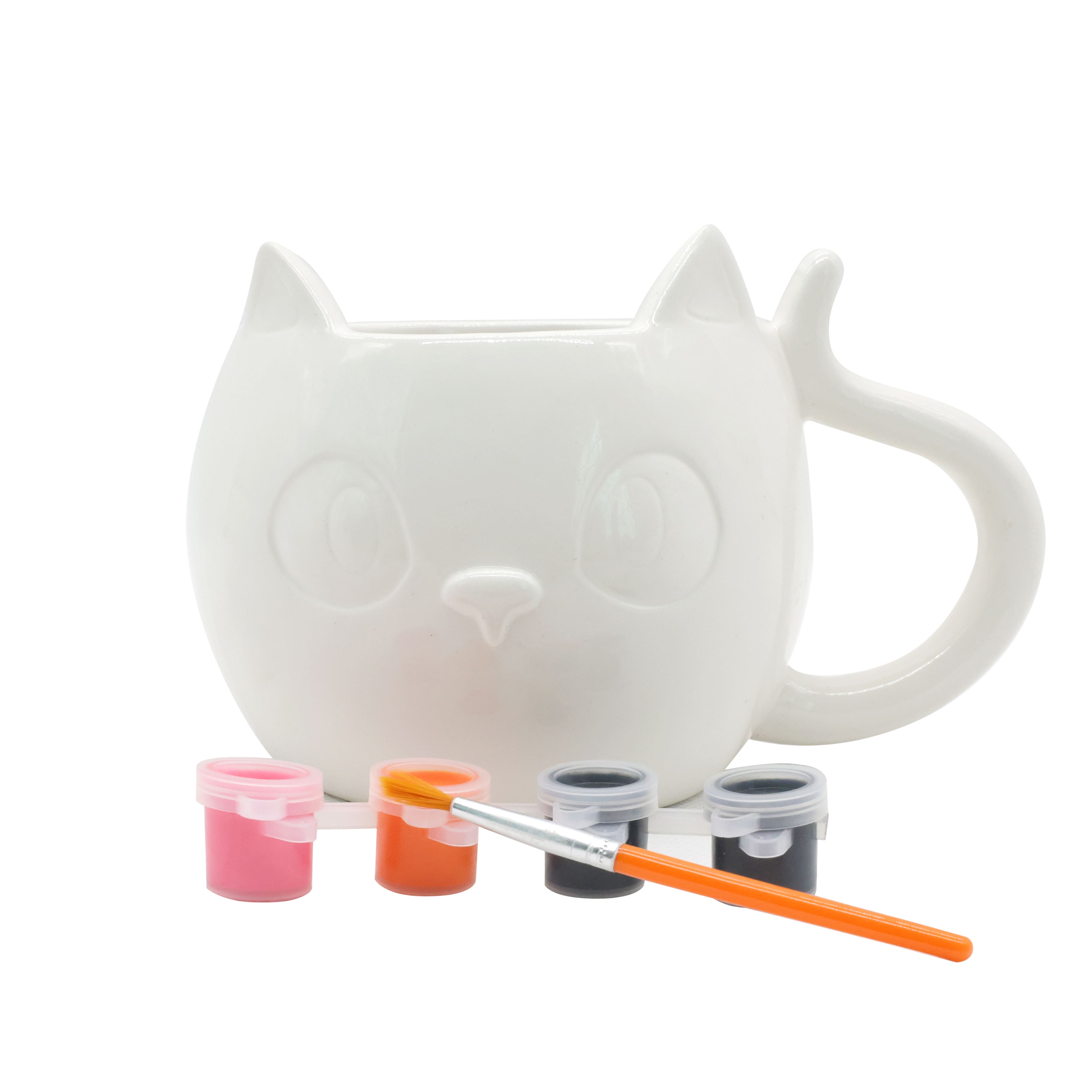 Cat Color Your Own Ceramic Mug Kit by Creatology&#x2122;