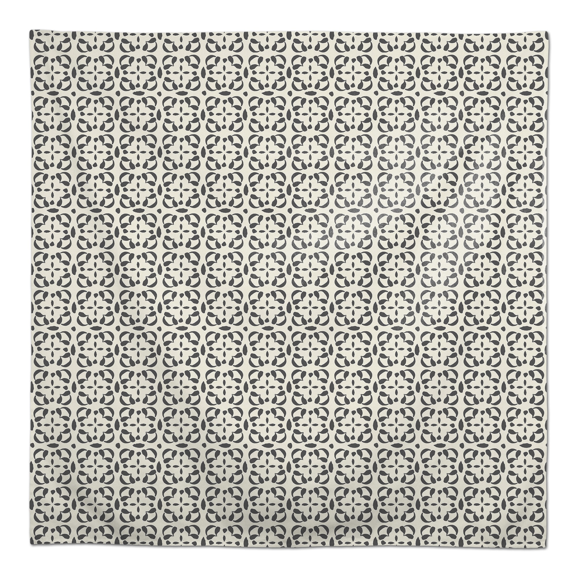 Gray Cream Tile Tablecloth